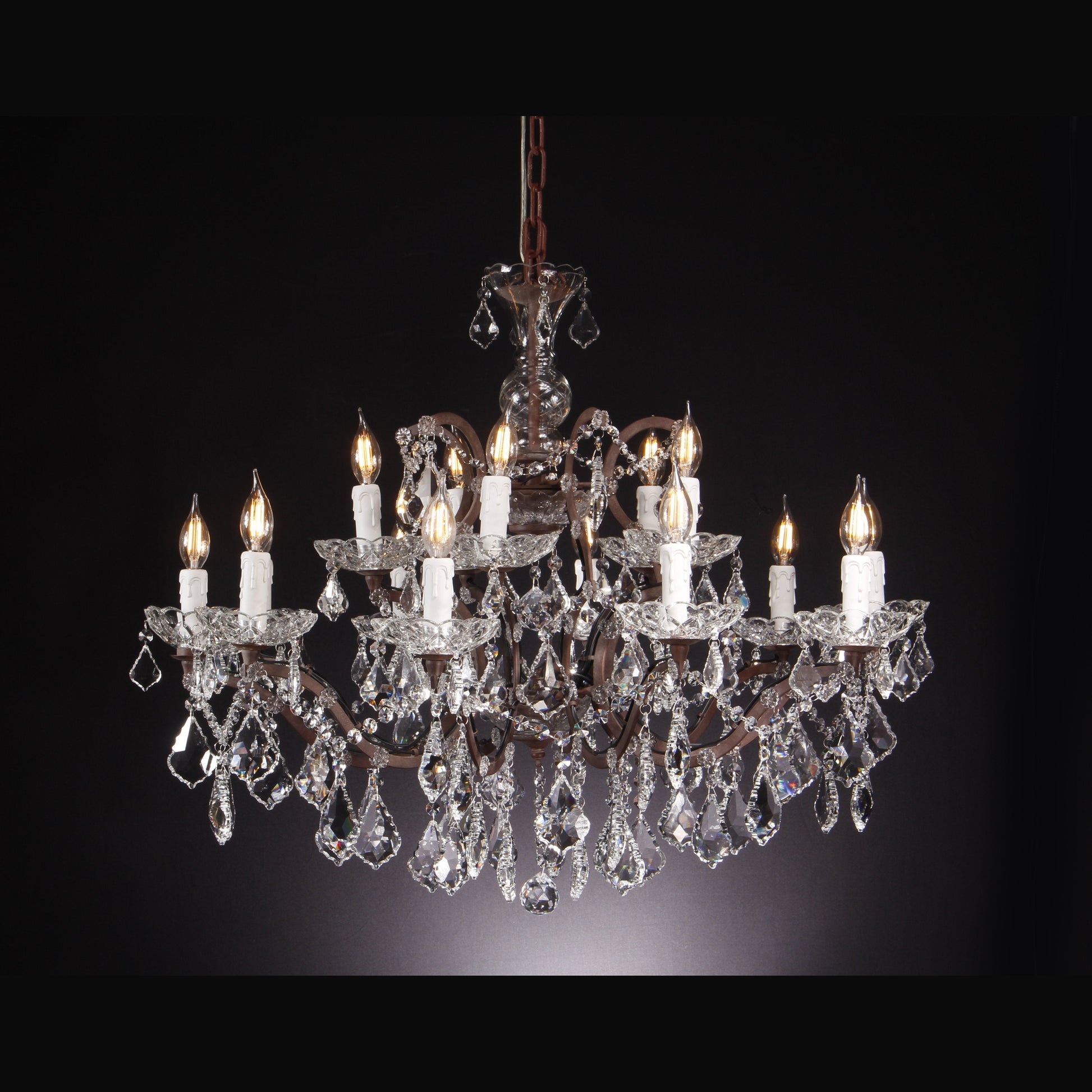 Oval 48"W 18 Light Maria Theresa Crystal Chandelier - Italian Concept - 