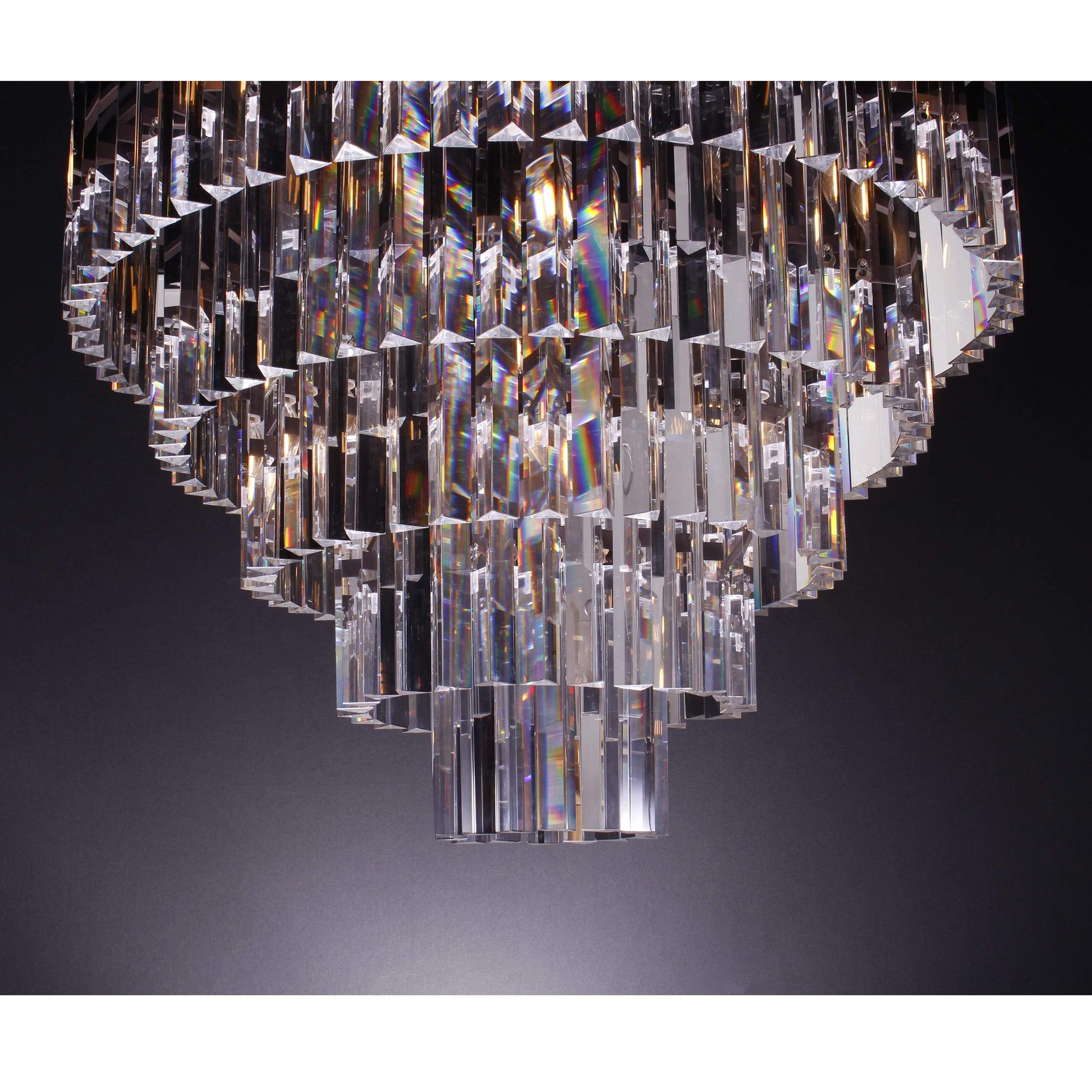 Flushmount Apex Odeon Tiered Round Crystal Fringe Chandelier Collection - Italian Concept - 