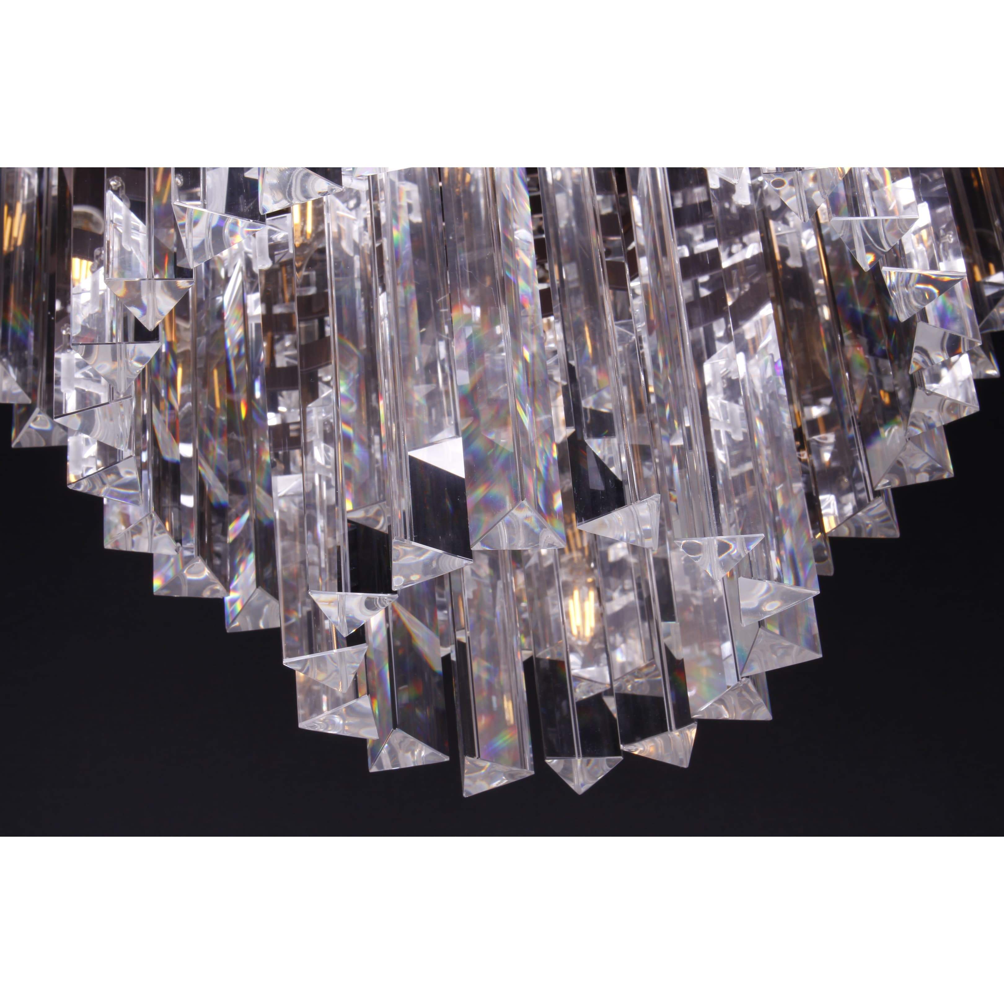 Apex Odeon Spiral Tiered/ Layered Crystal Fringe Chandelier 36" - Italian Concept - 