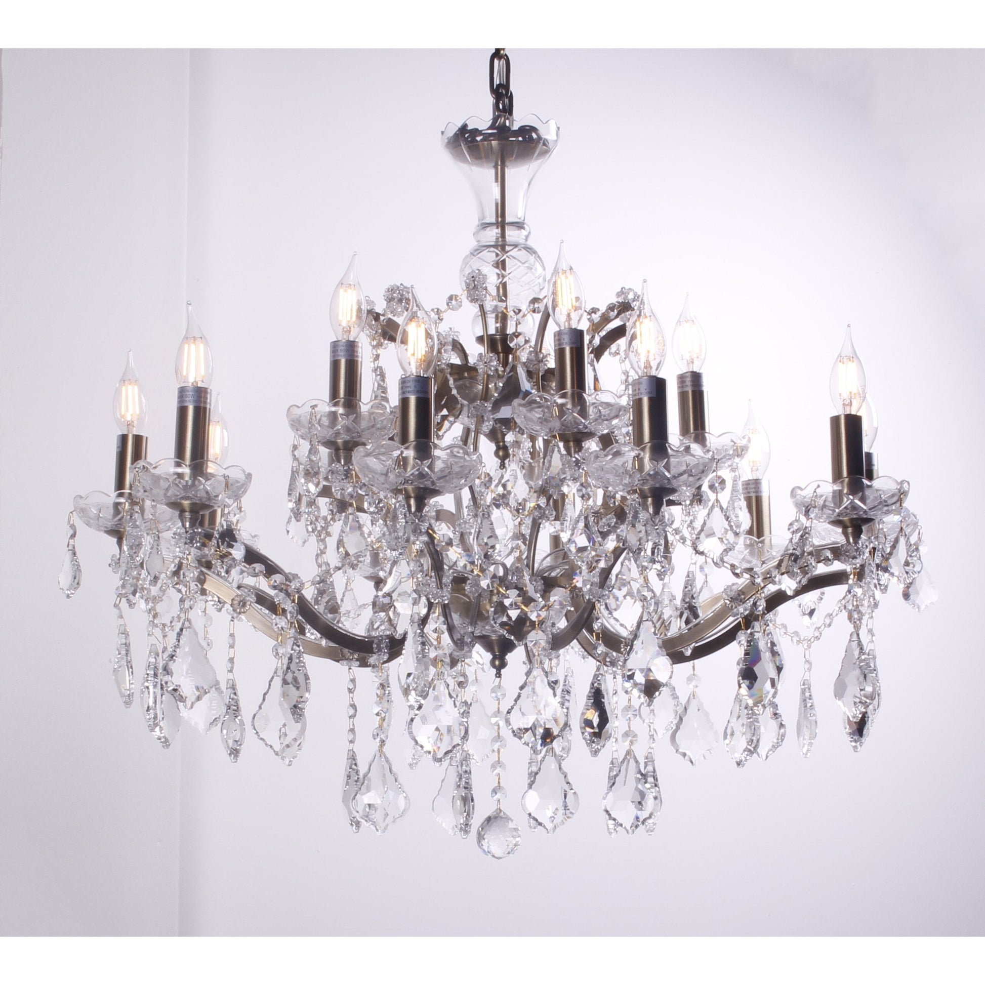 Oval 48"W 18 Light Maria Theresa Crystal Chandelier - Italian Concept - 