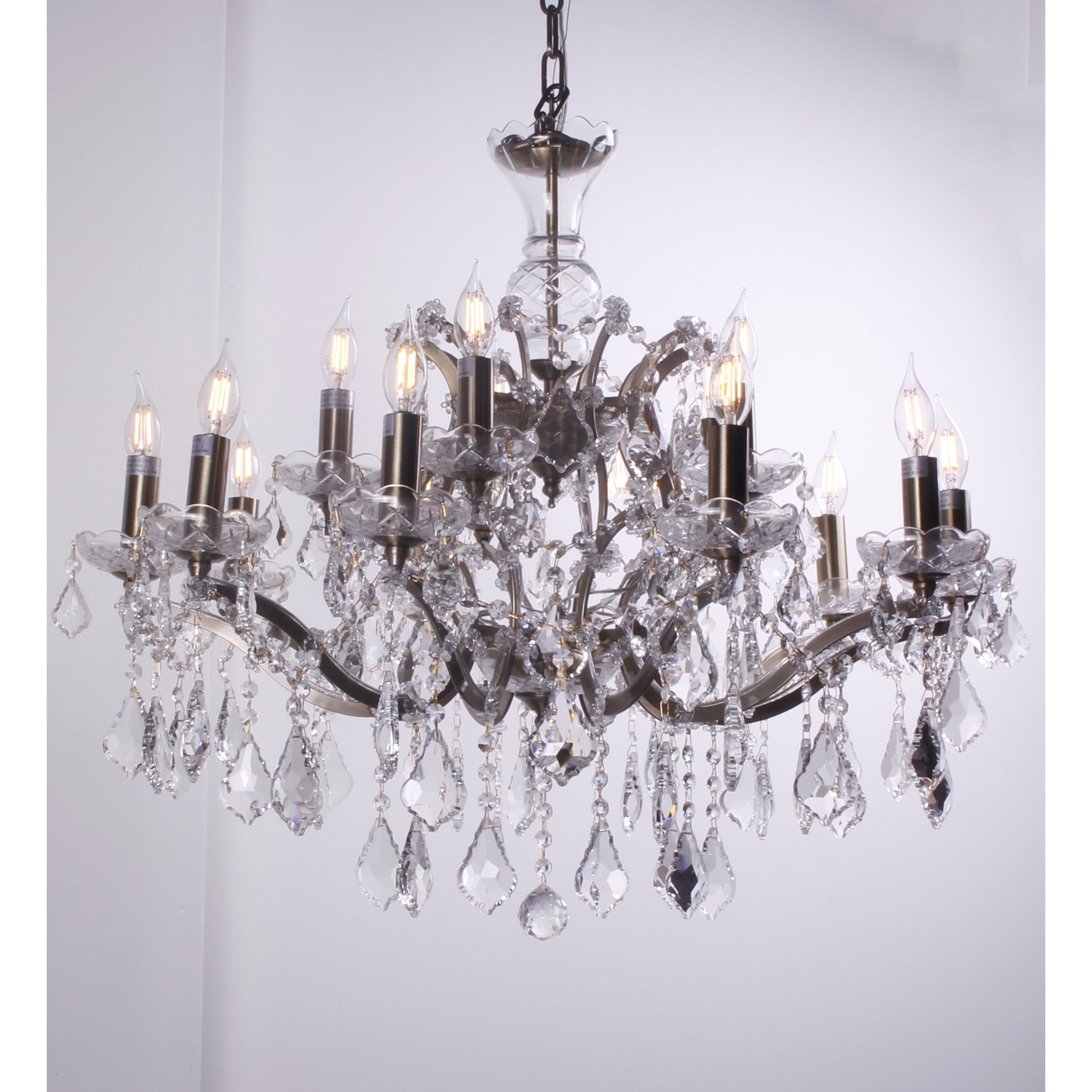 Oval 48"W 18 Light Maria Theresa Crystal Chandelier - Italian Concept - 