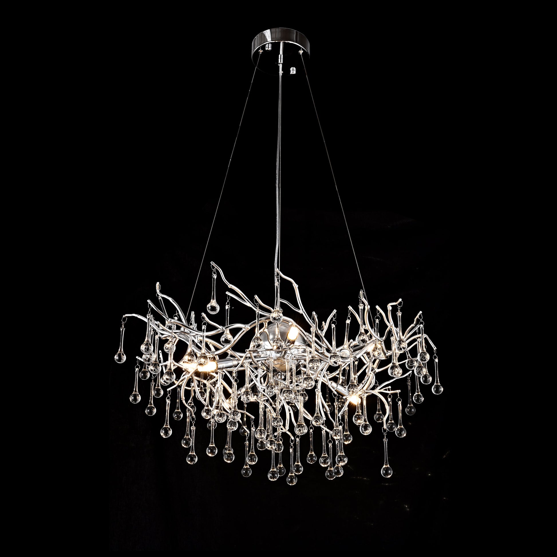 Dawn Livio Teardrop Branching Brass Round Chandelier - Italian Concept