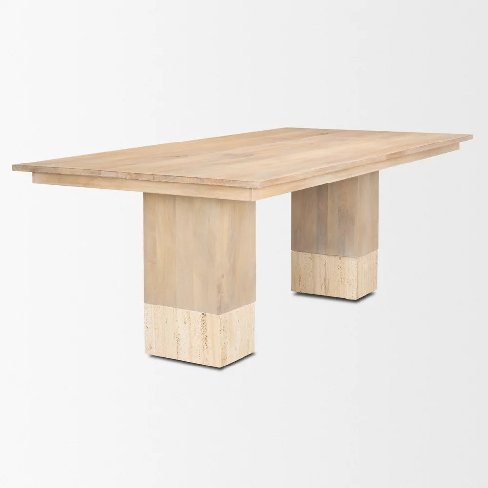 Caldera Travertine Dining Table