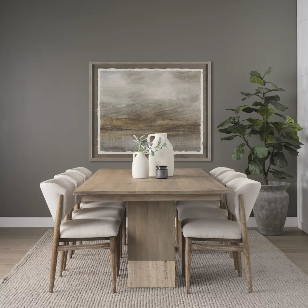 Caldera Travertine Dining Table