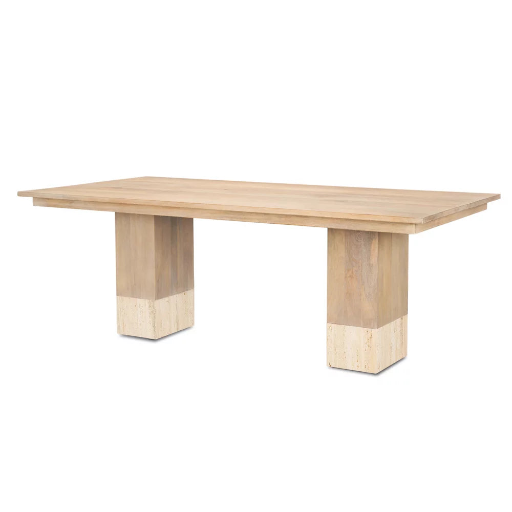 Caldera Travertine Dining Table