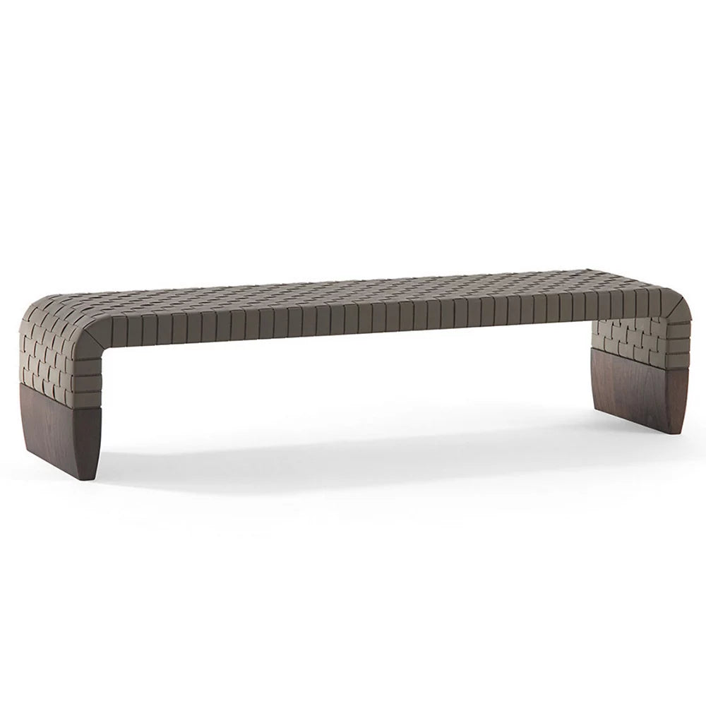Sarto Woven Leather Bench