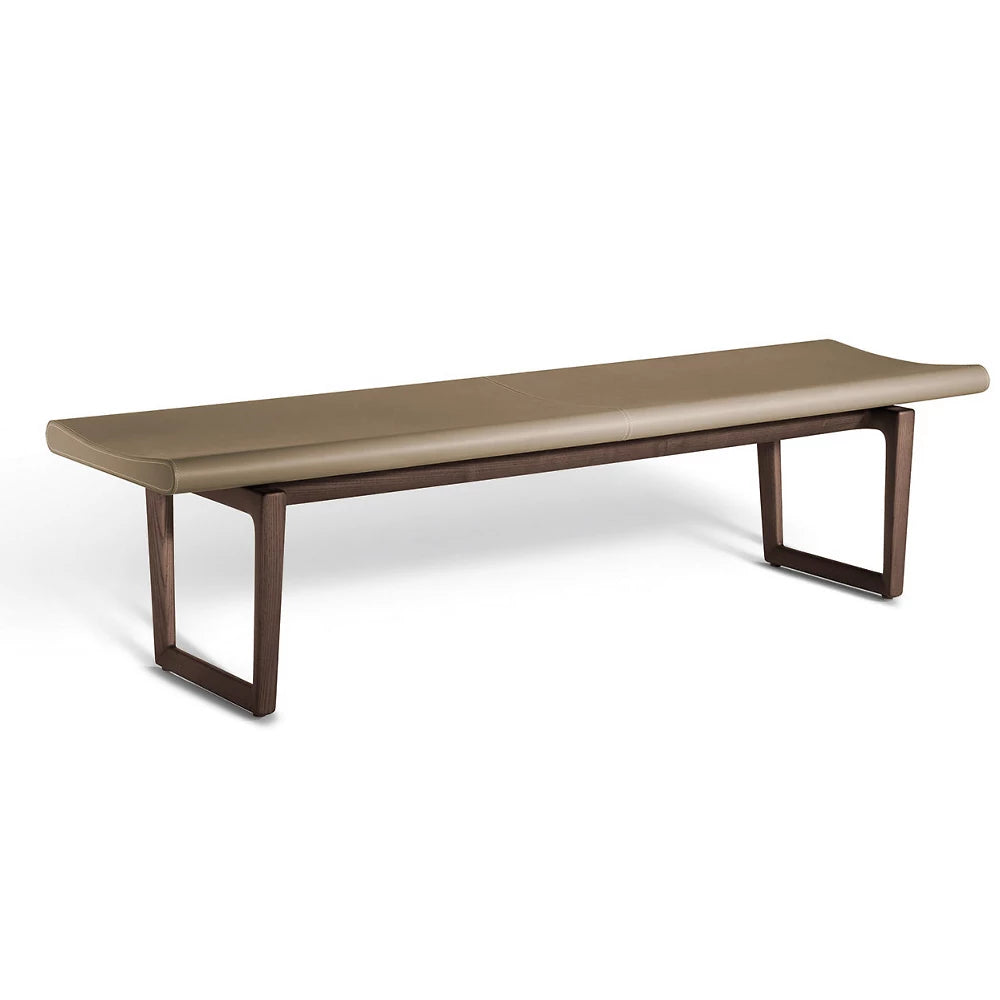 Portico Leather Bench