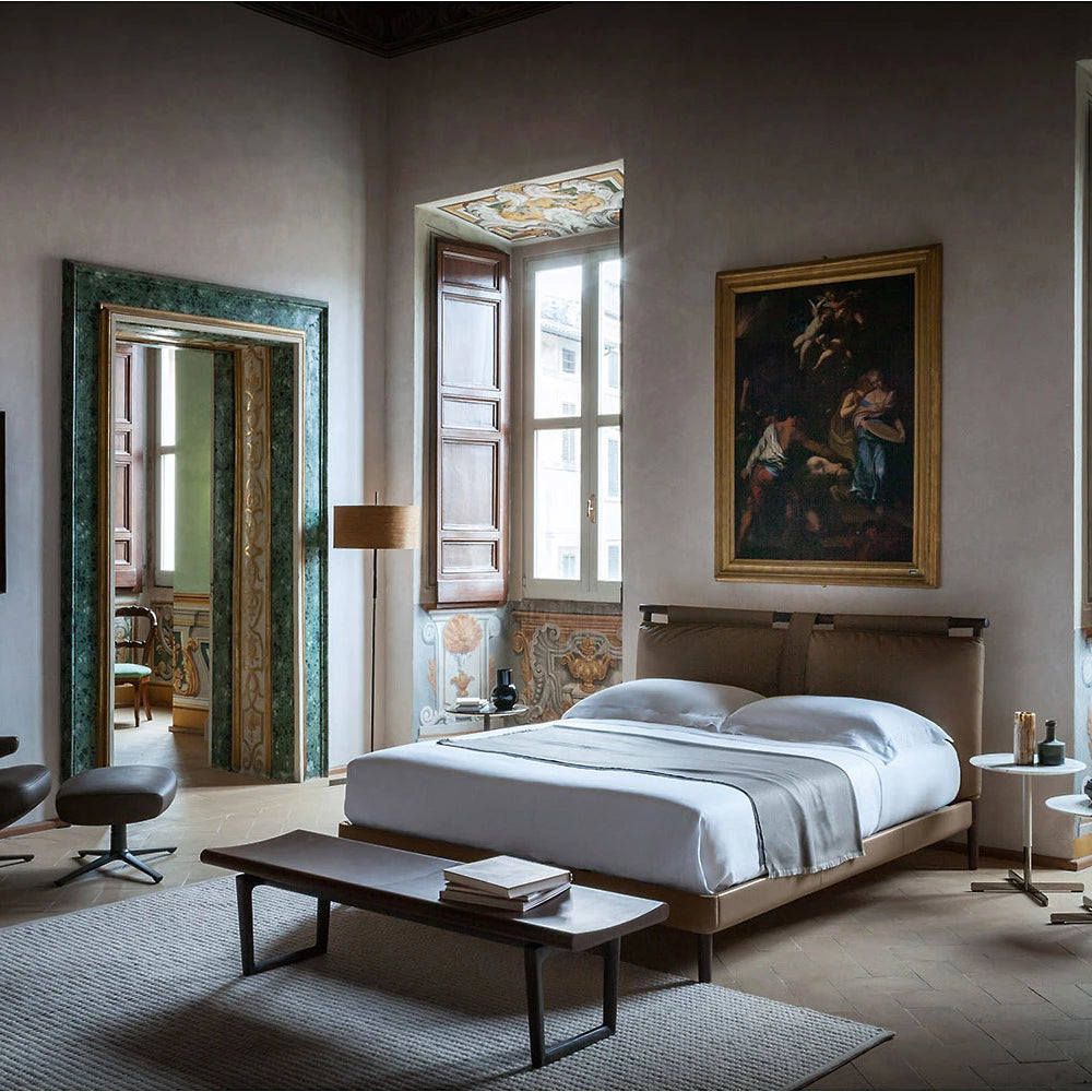 Portico Leather Bench