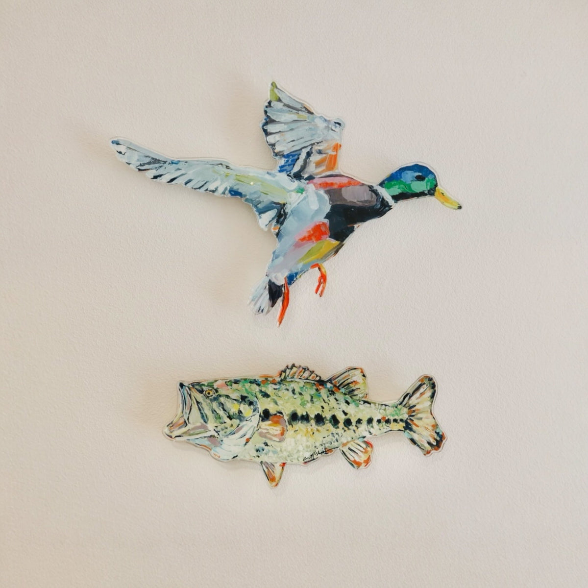 Gone Fishin' Bass Acrylic Wall Contour