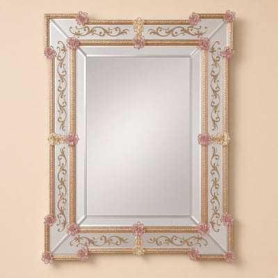 Blush Murano Crystal Mirror