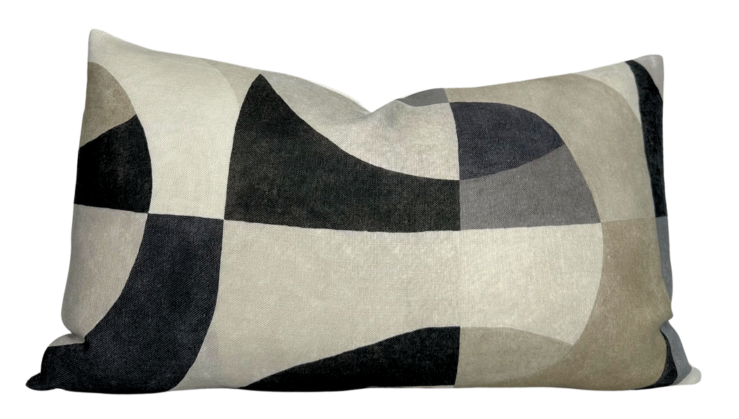 Colonnade Pillow Cover in Onyx, Kelly Wearstler Textiles