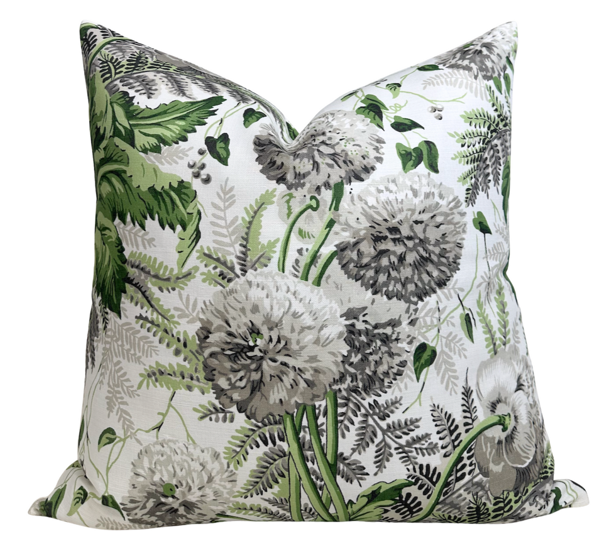 Ready to Ship, 22x22, Dahlia Pillow Cover in Spring Green