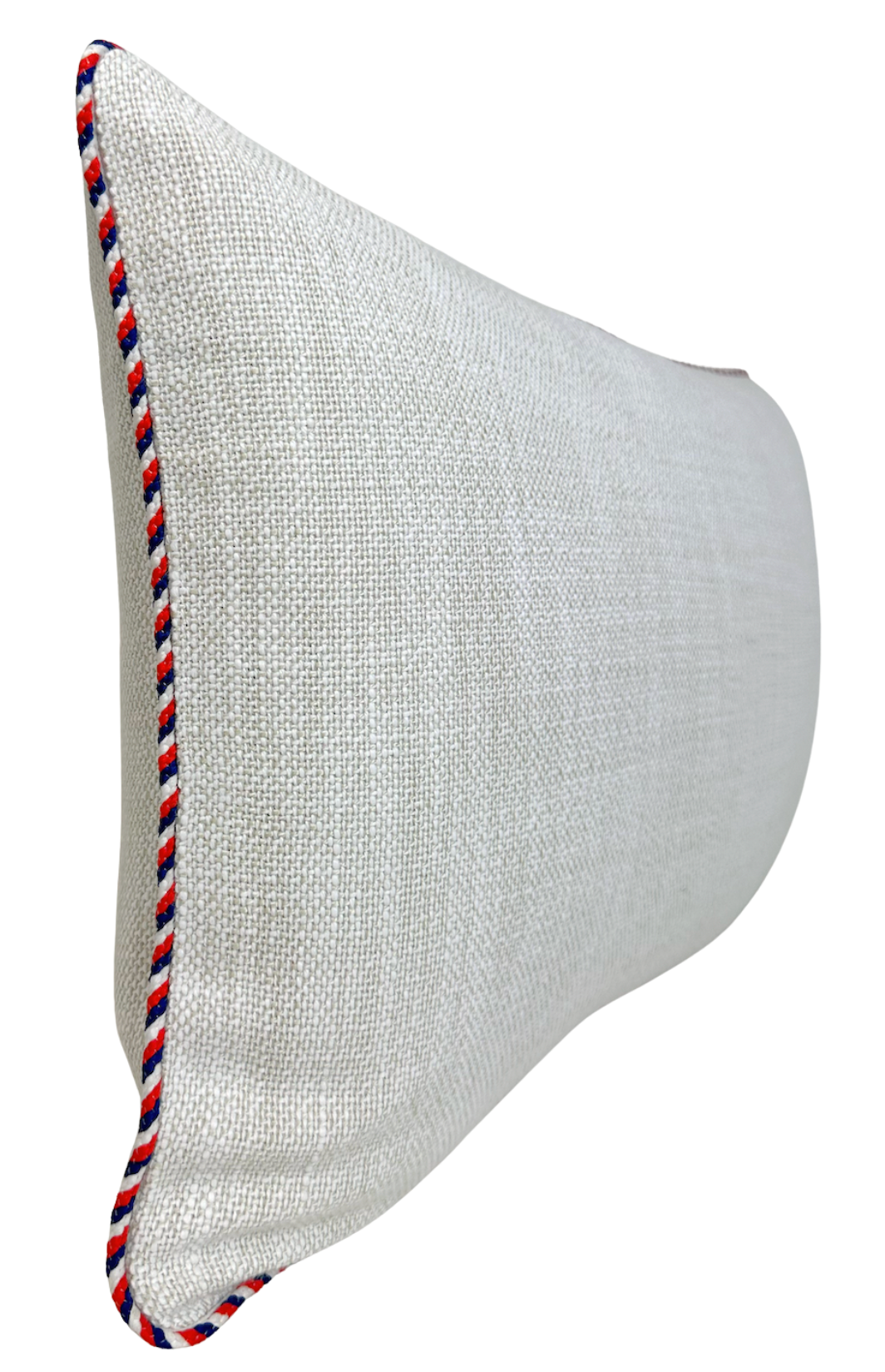 Ready to Ship, Montauk Woven Pillow Cover in Natural with Trim