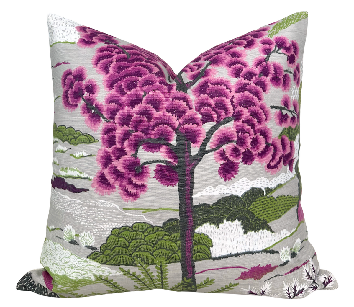 Ready to Ship, 20x20 Daintree Floral Pillow Cover in Fuchsia