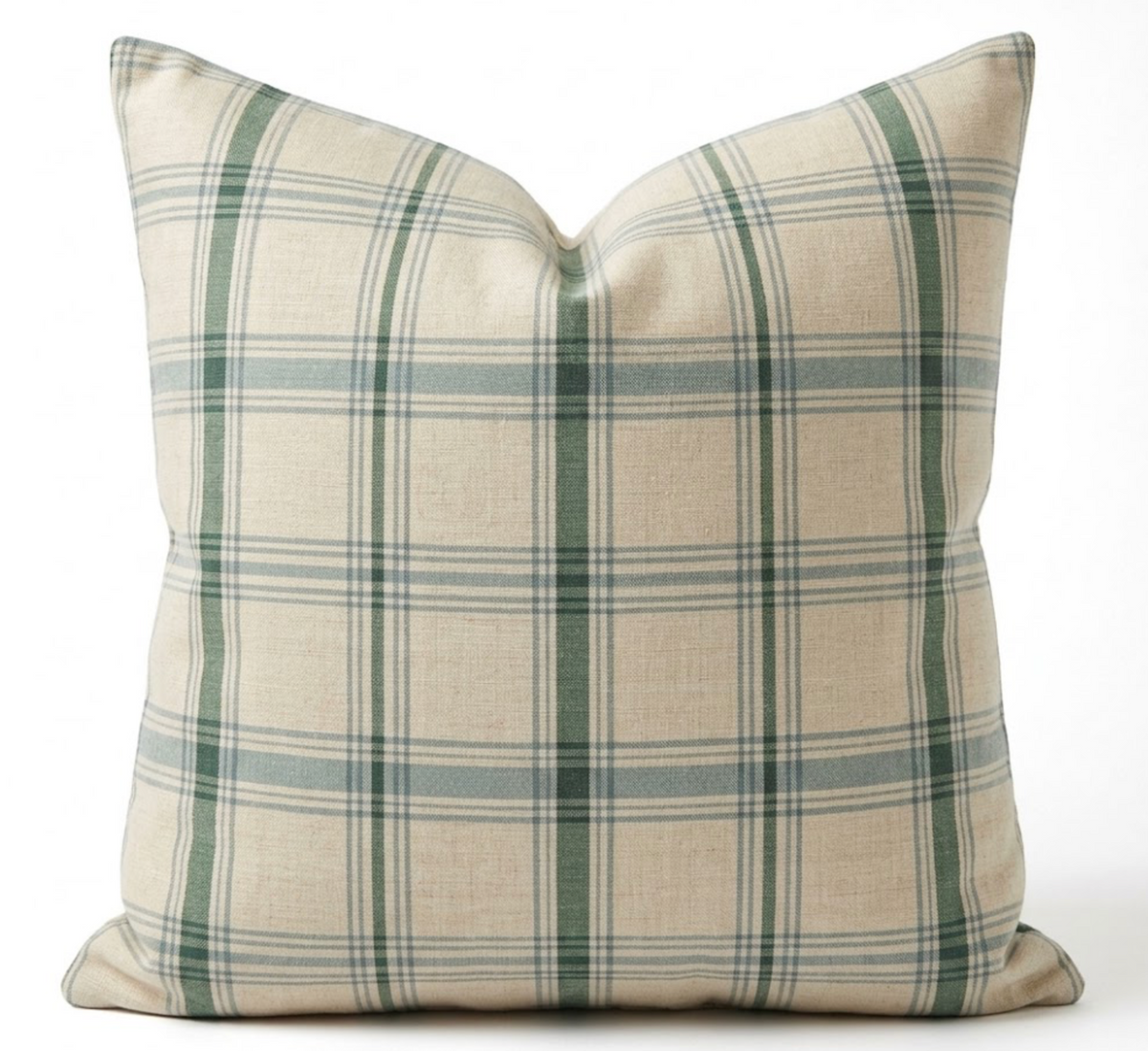 Heritage Plaid Pillow Cover in Sage Natural
