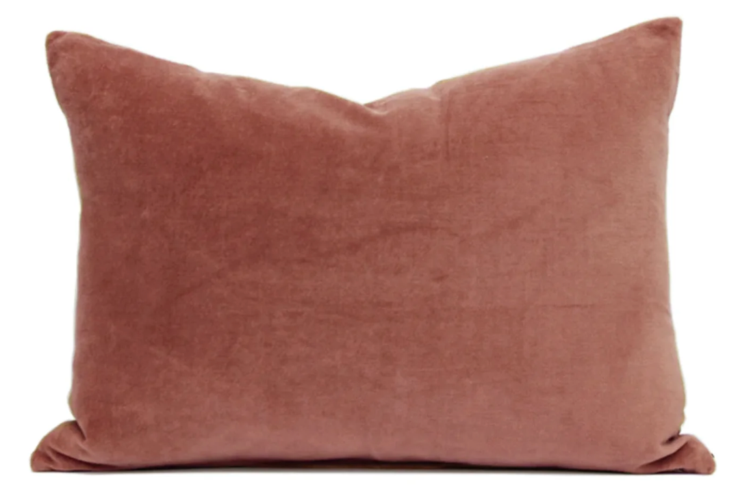 Rosewood Velvet Pillow Cover