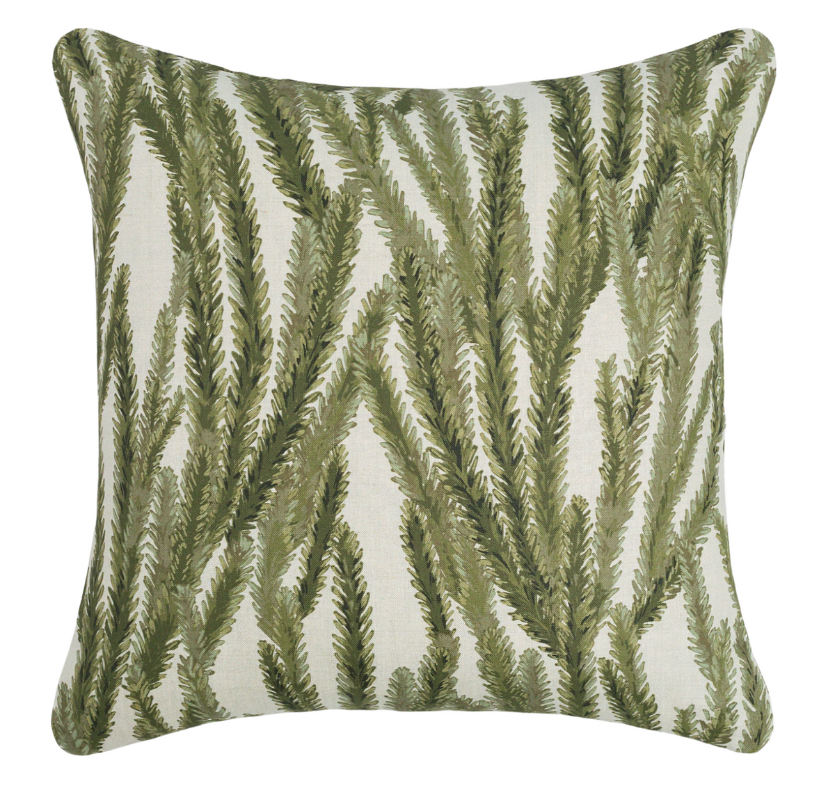 Nori Floral Pillow Cover in Moss Green, McLaurin + Piercy Textiles