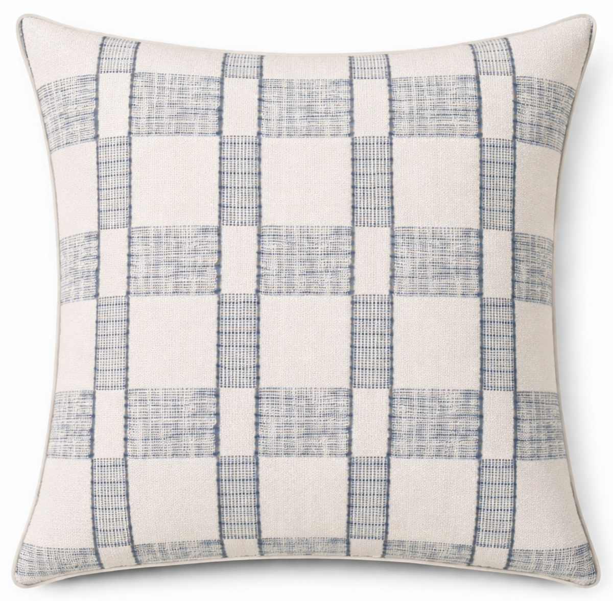 Elko Woven Pillow Cover in Indigo, Schumacher Textiles