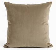 Solid Velvet Pillow Cover in Khaki