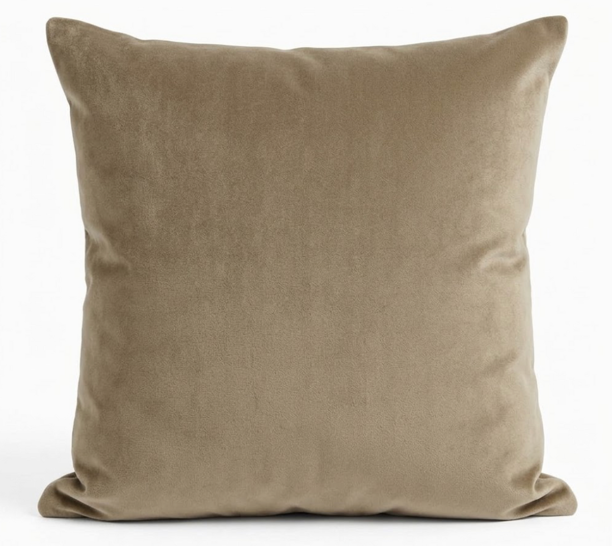 Solid Velvet Pillow Cover in Khaki