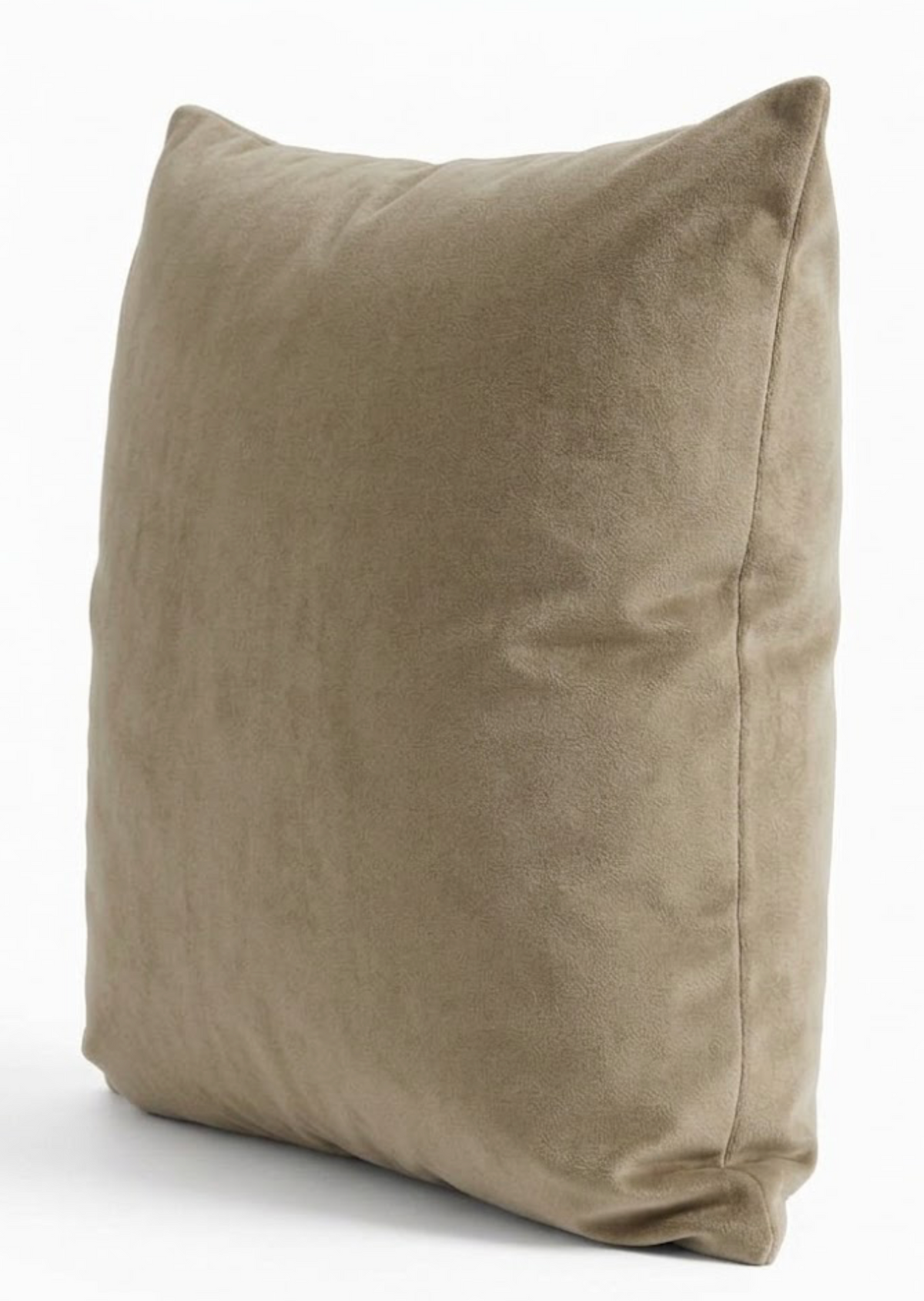 Solid Velvet Pillow Cover in Khaki
