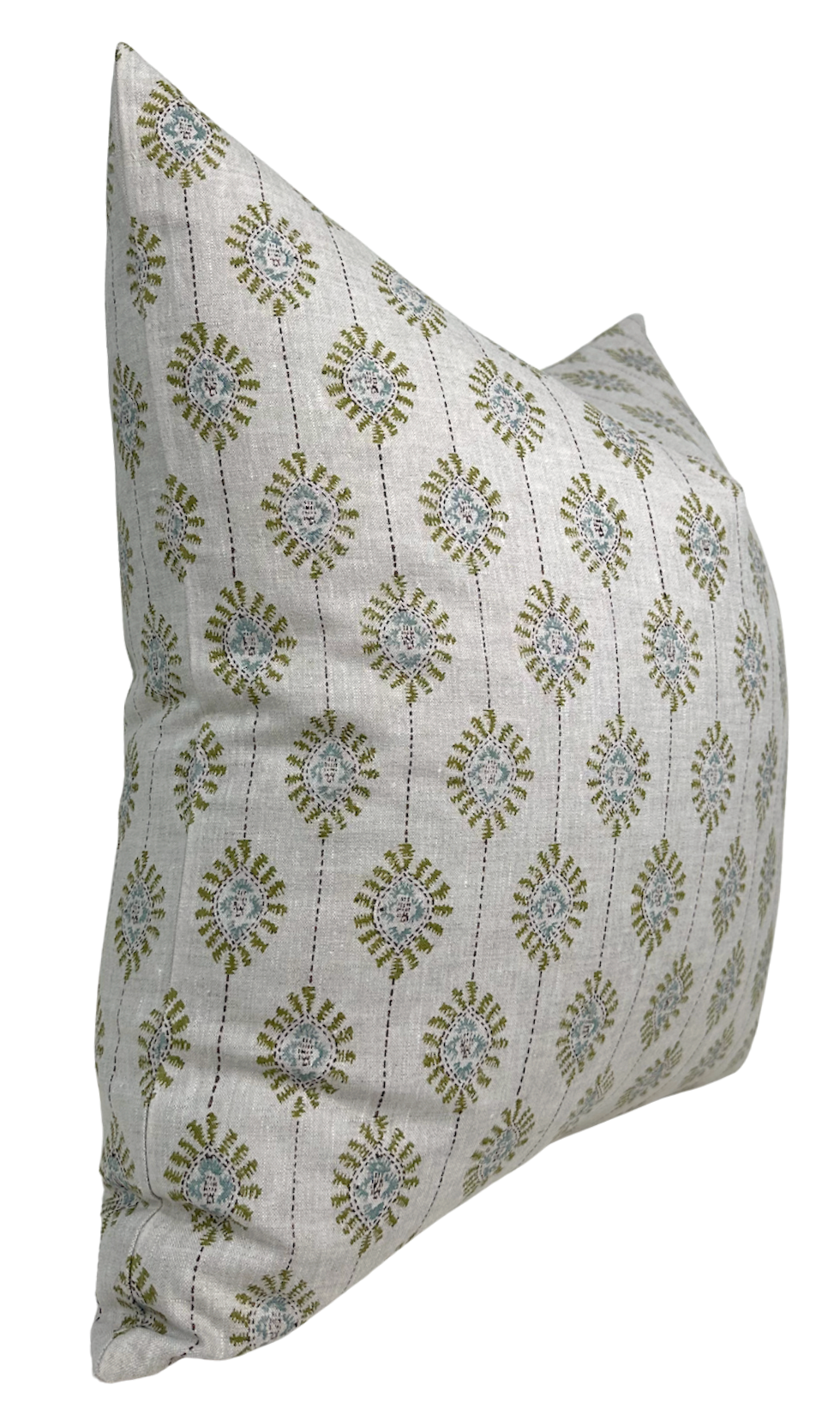 Ready to Ship, 22x22 Bombay Linen Pillow Cover in Moss Green