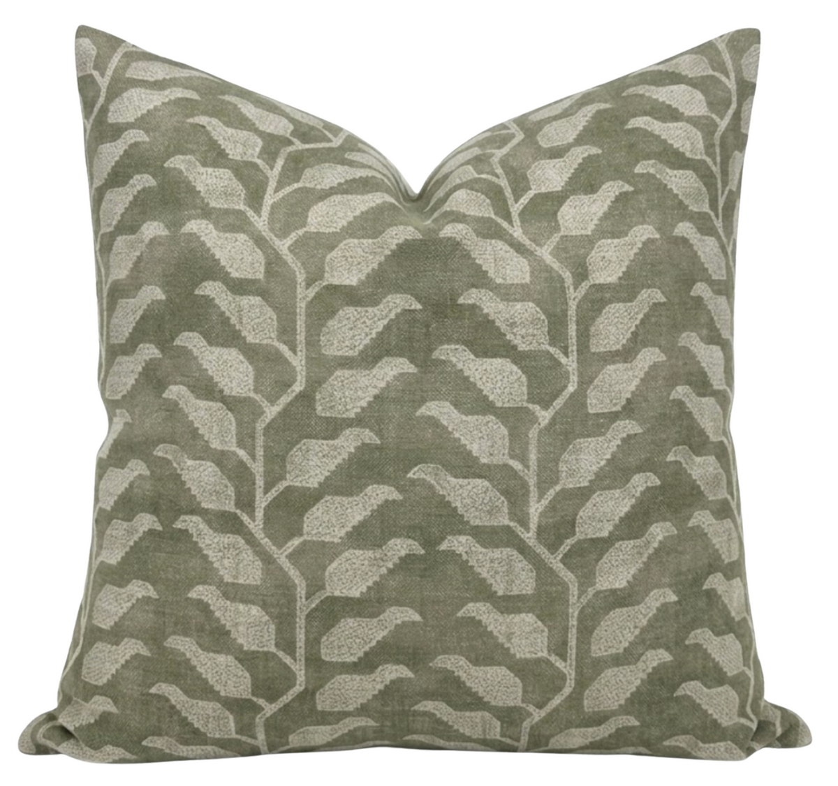 Folio Pillow Cover in Olive Green, Susan Connor Textiles