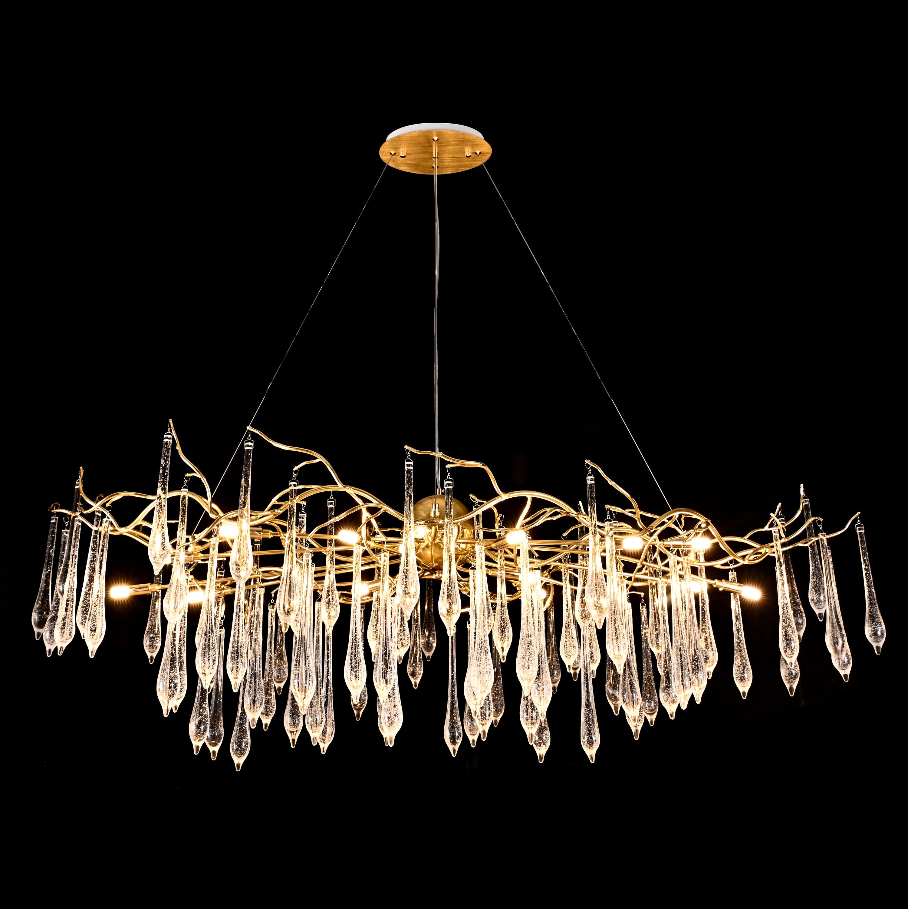 Dawn Lukas Linear Organic Branching Chandelier - Italian Concept