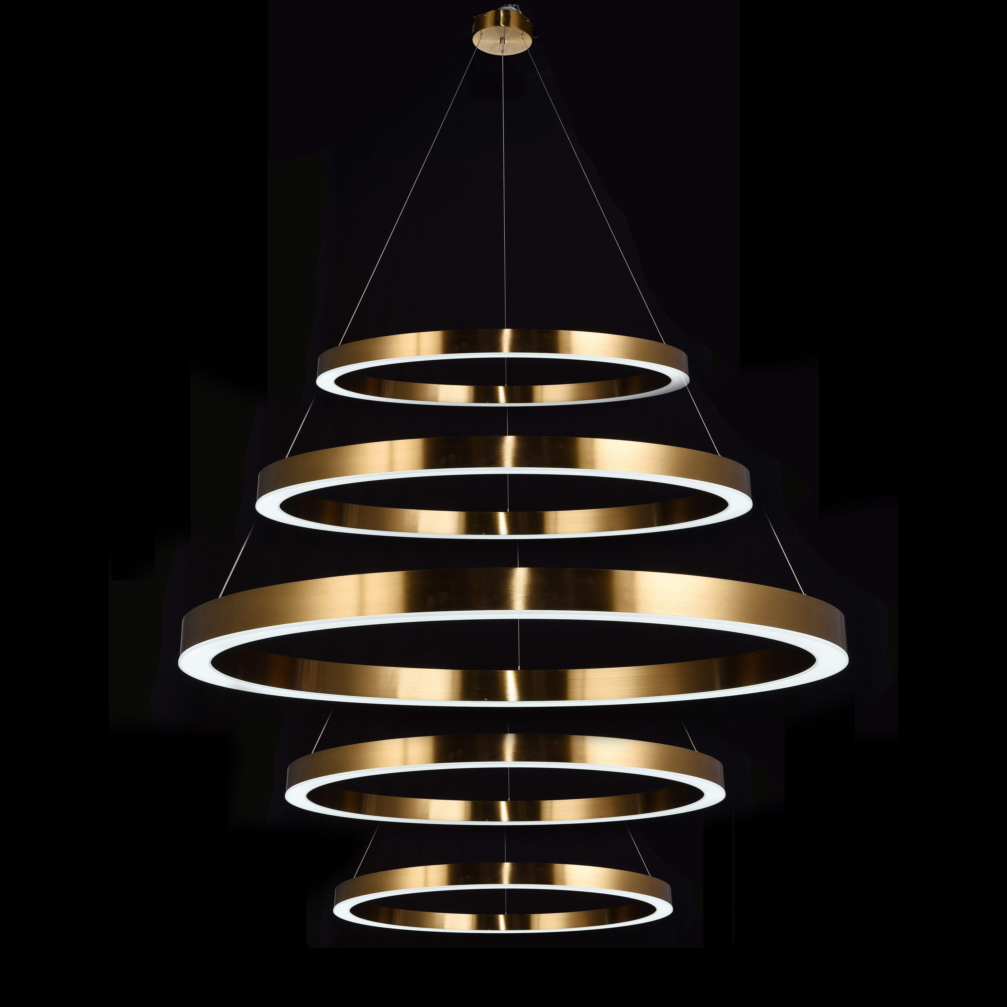 Liana Round 5-Ring LED Chandelier - Italian Concept - 