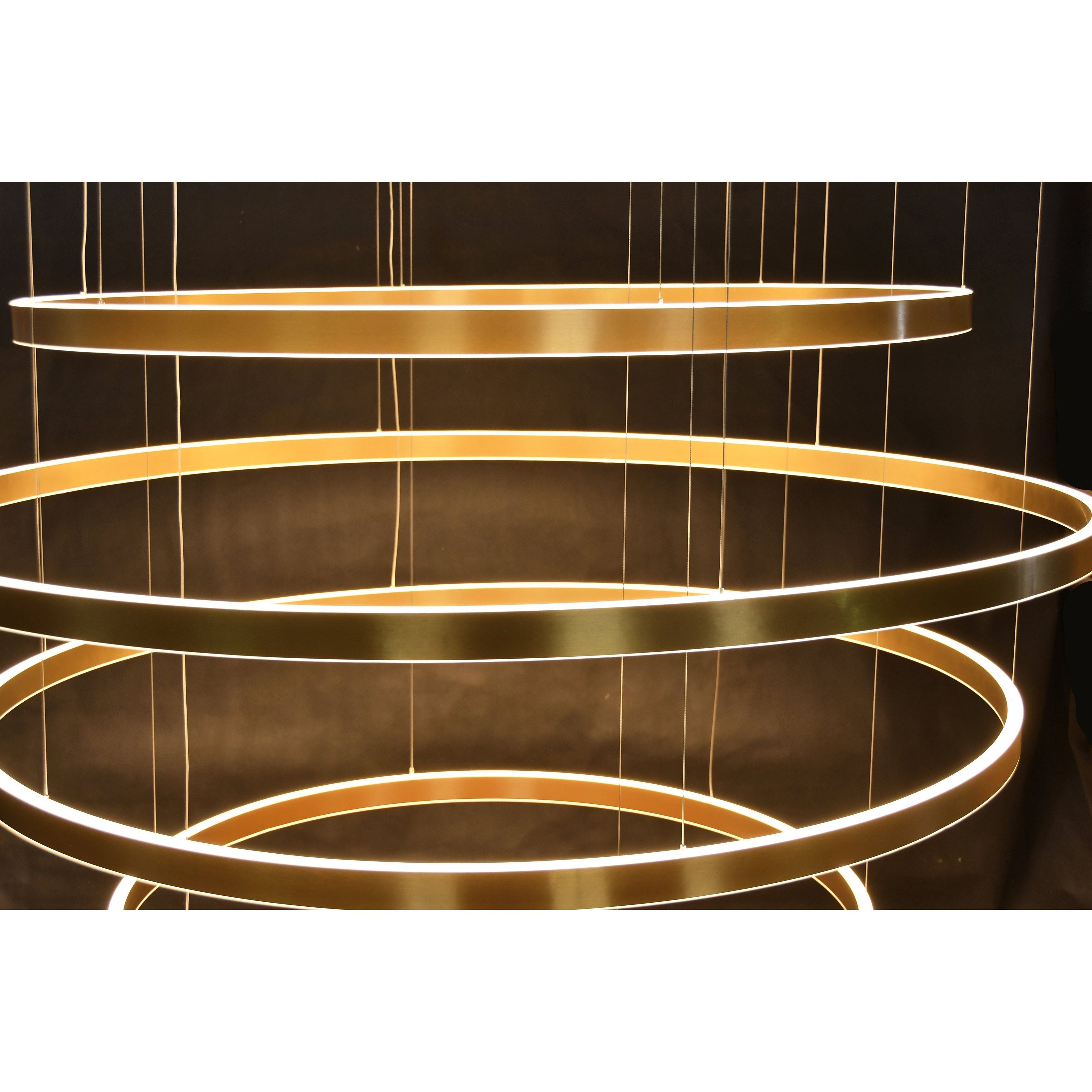 Liana Round 5-Ring Double LED Chandelier - Italian Concept - 