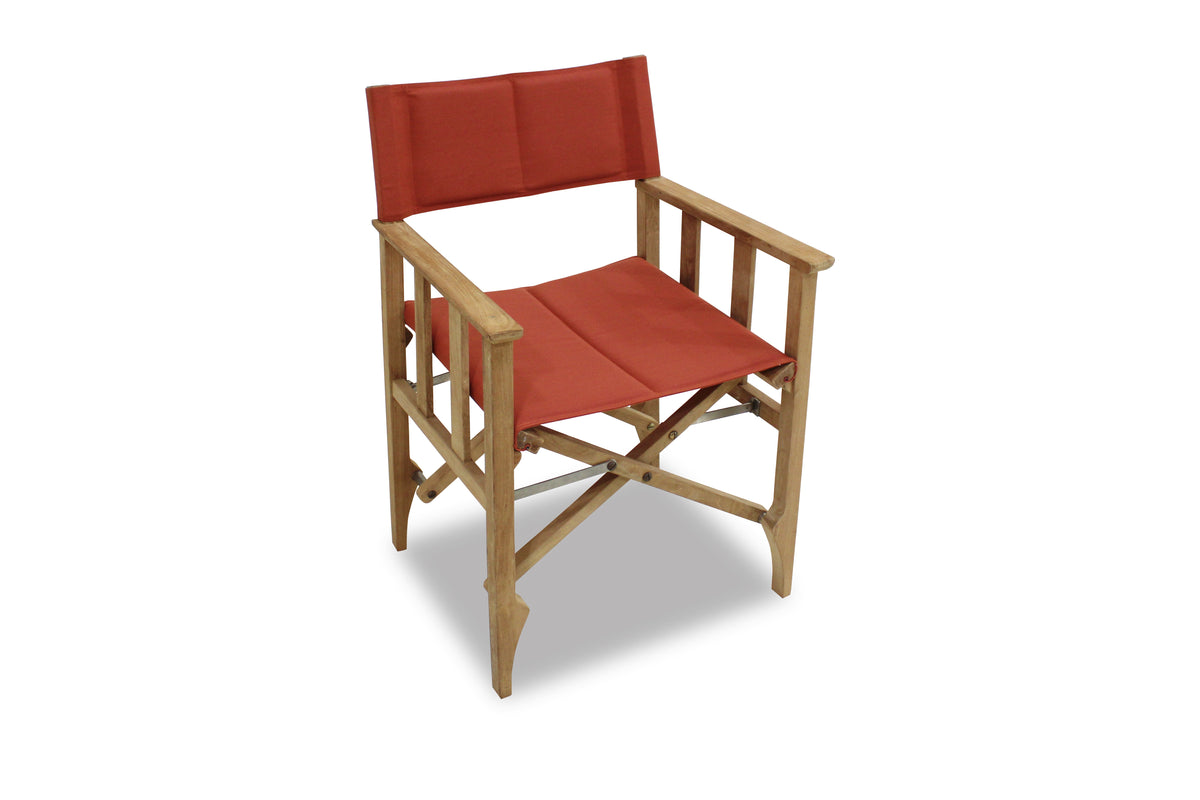 Zircon Teak Director Chair ‚Äì Red - 1 Piece