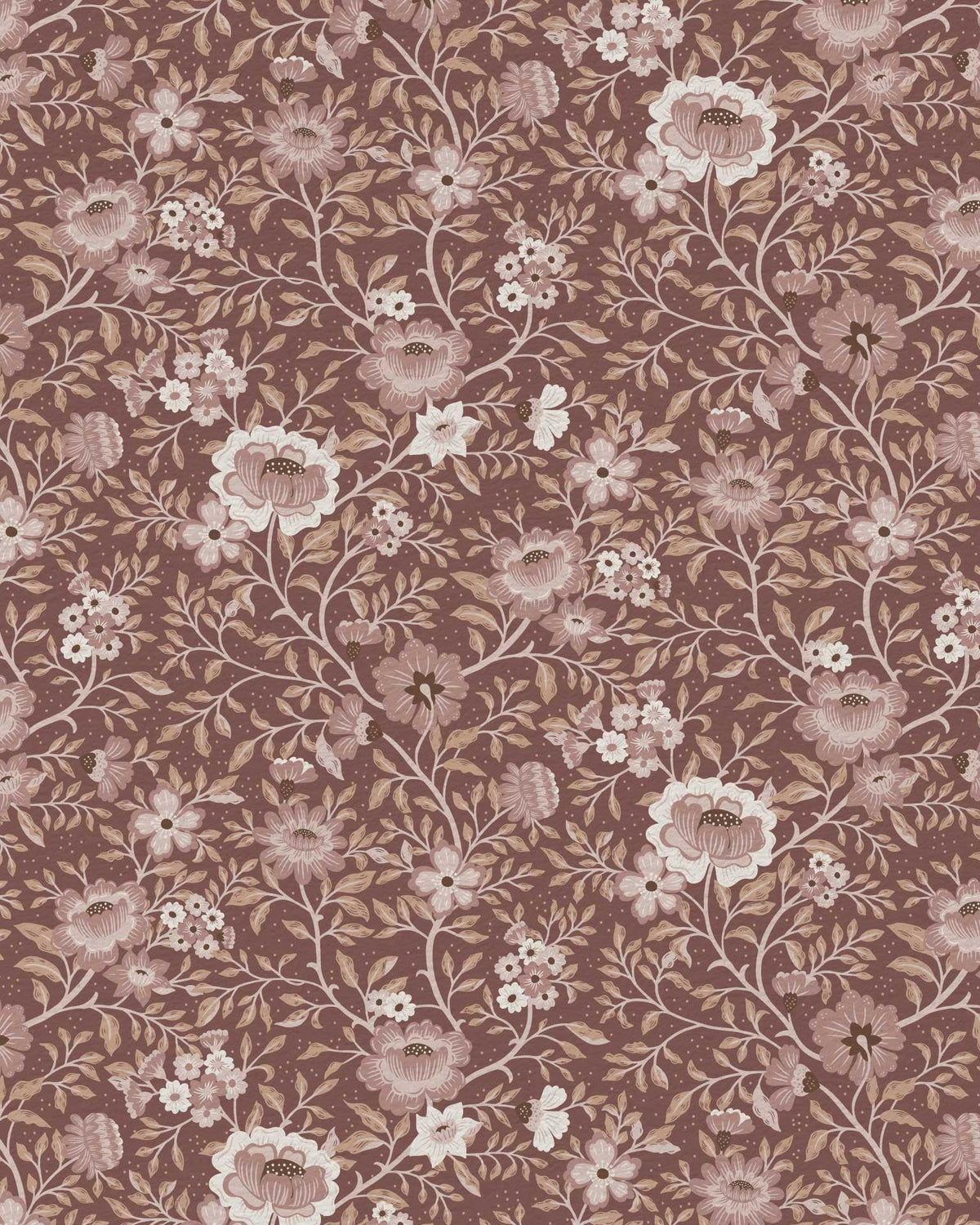 Annabelle Wallpaper in Plumwood Rose