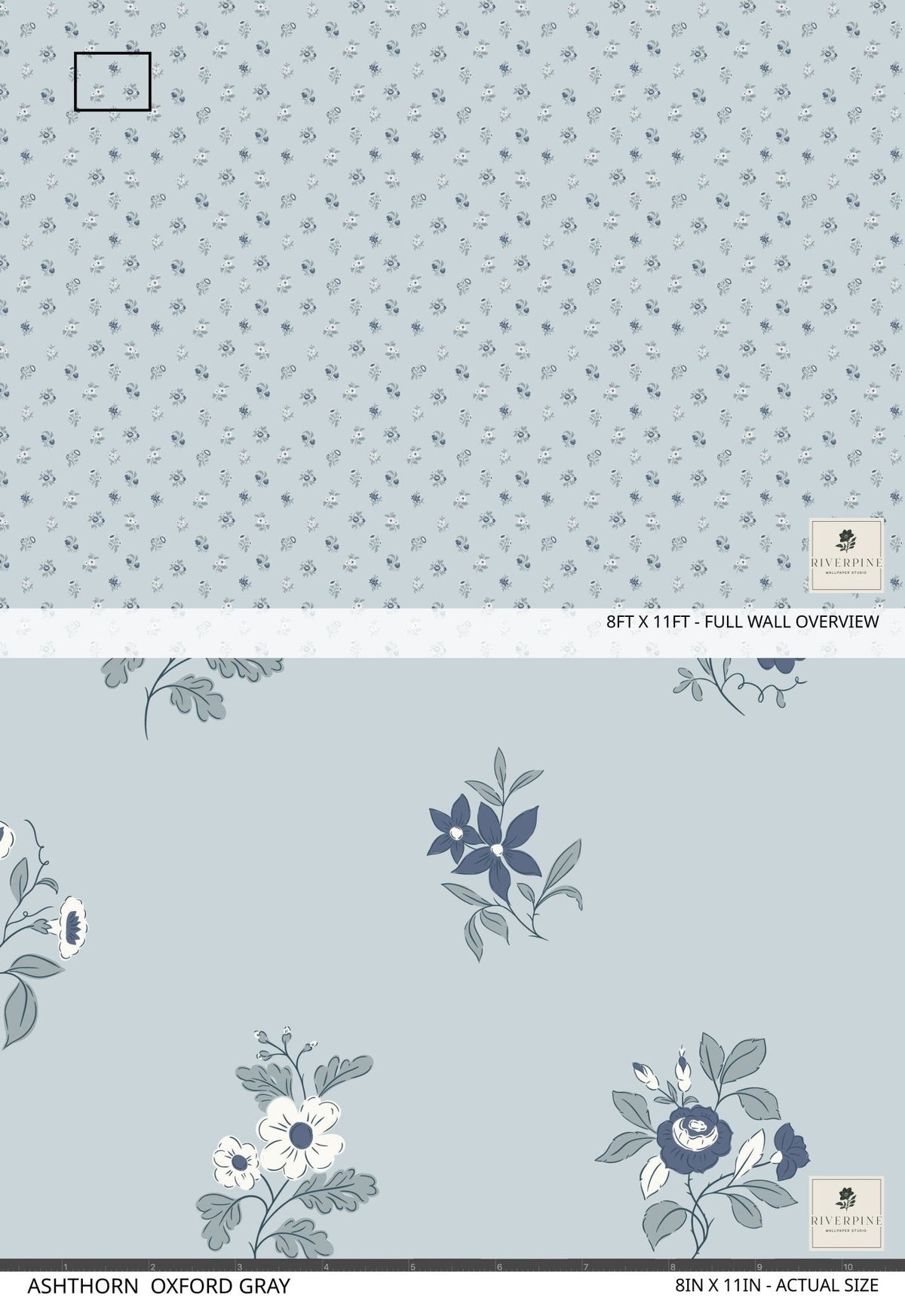 Ashthorn Wallpaper Oxford Gray