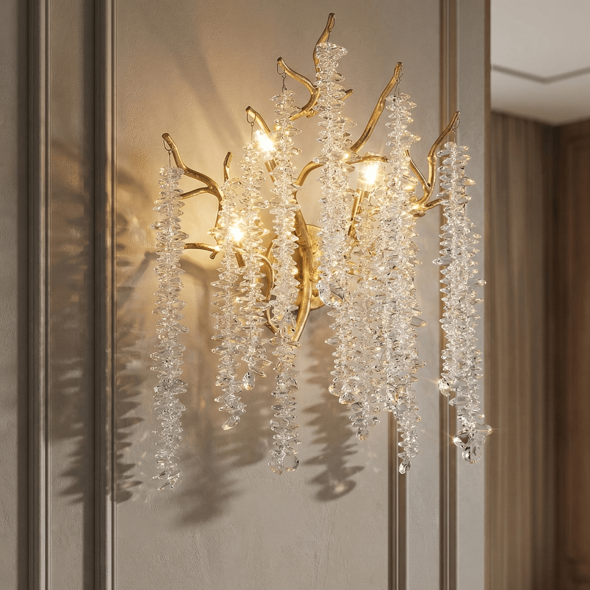 Catherine Crystal Branching Sconce - Sconce
