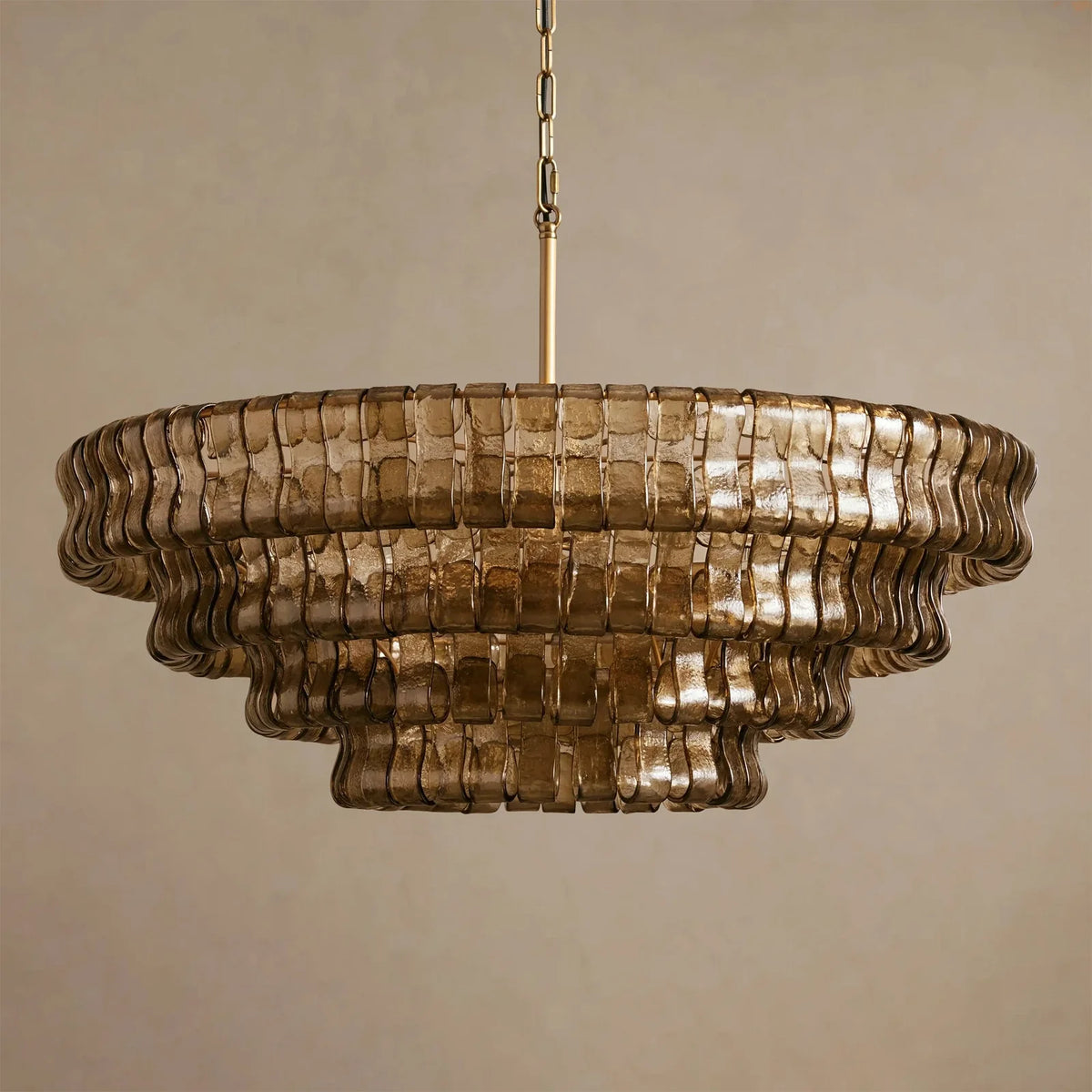 Chantal Ribbons Murano Glass Round
