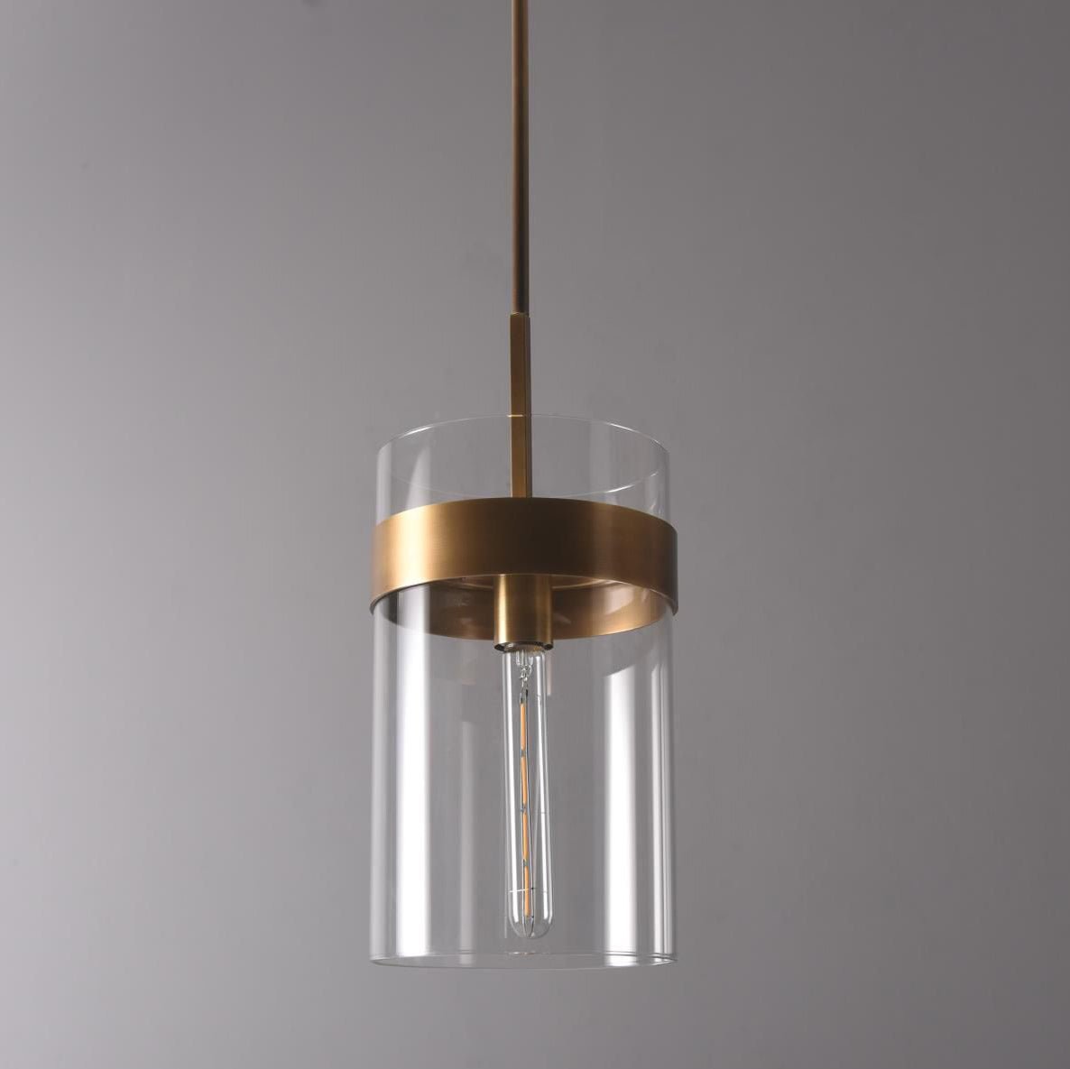 Armature Cylinder Glass Pendant Light - Italian Concept