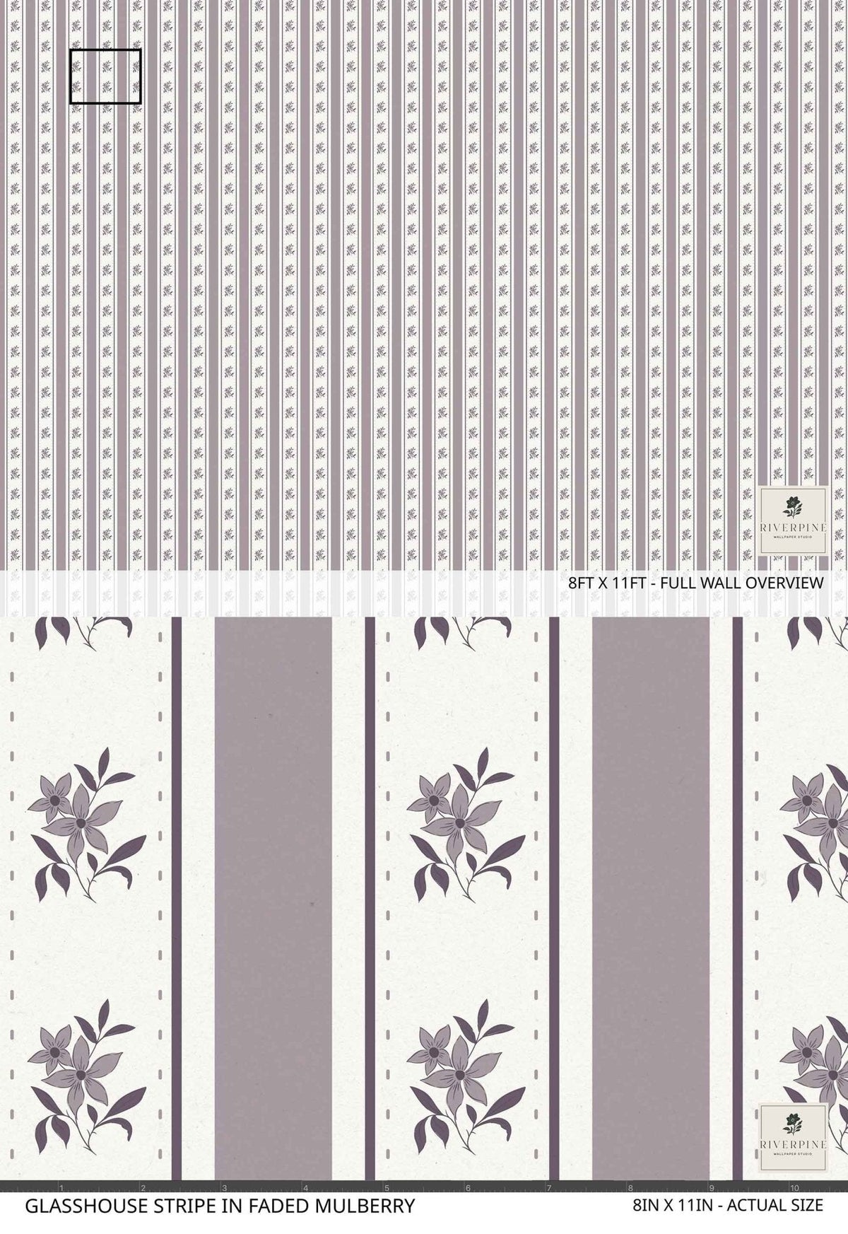 Glasshouse Stripe in Faded Mulberry