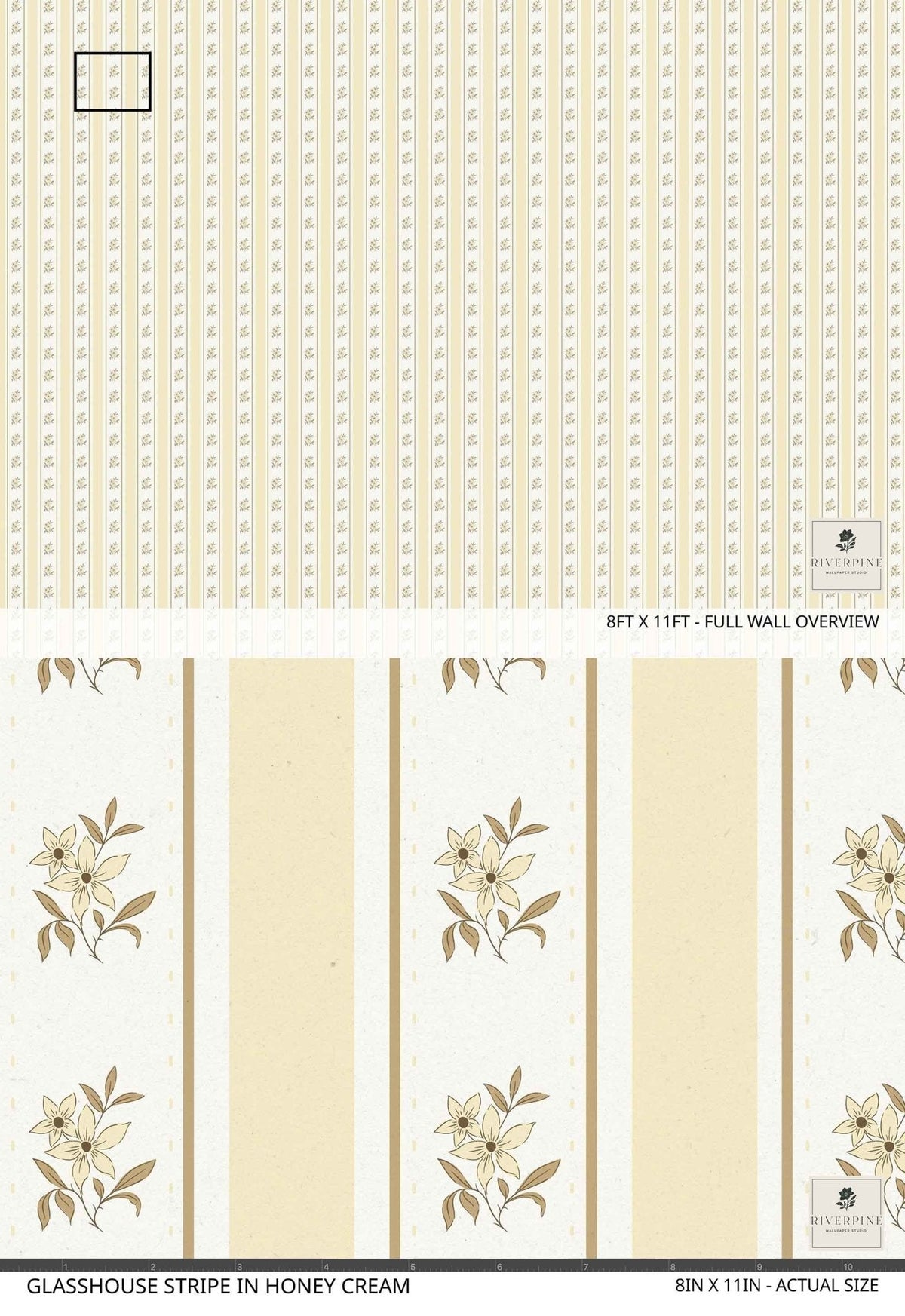 Glasshouse Stripe in Honey Cream