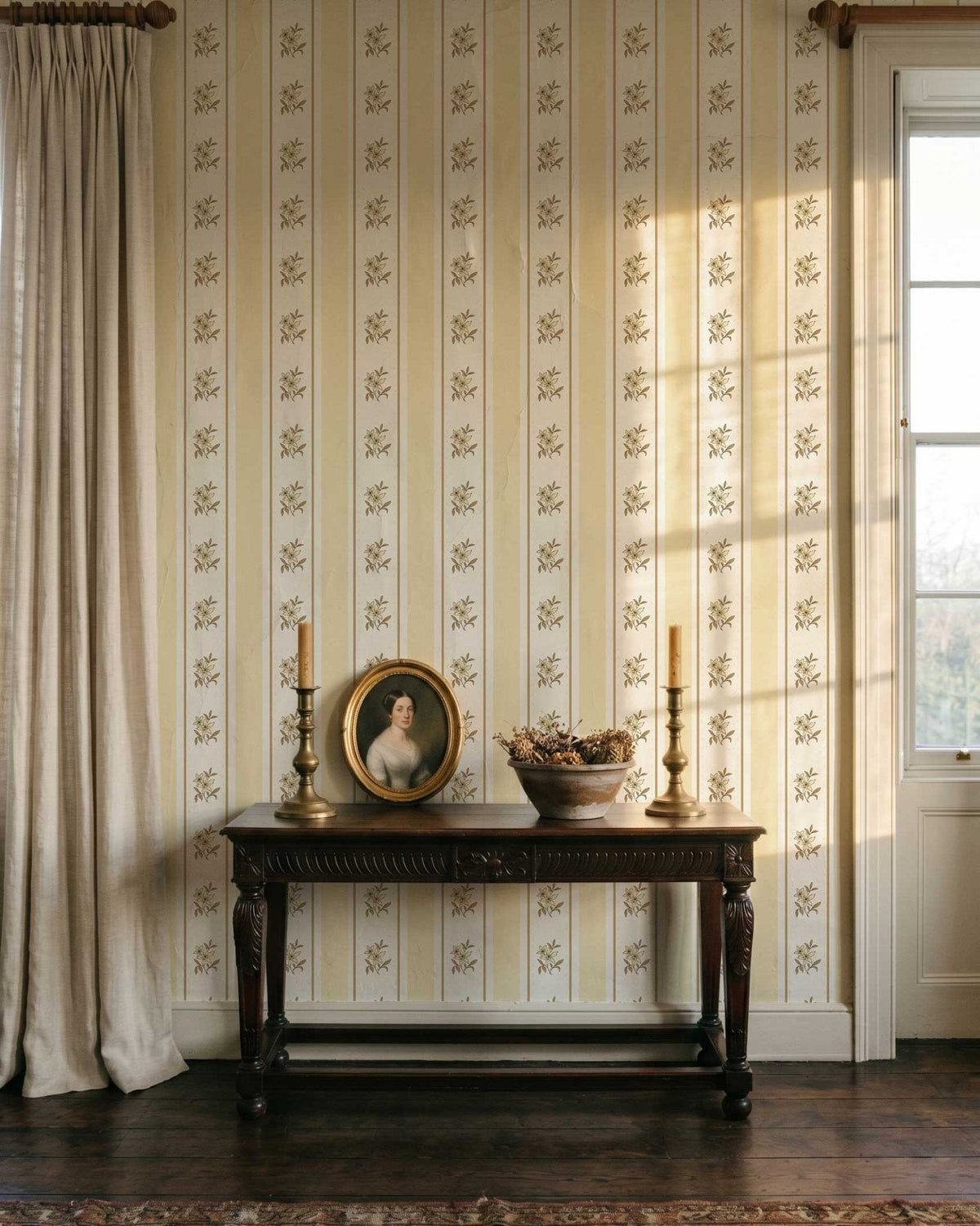 Glasshouse Stripe in Honey Cream