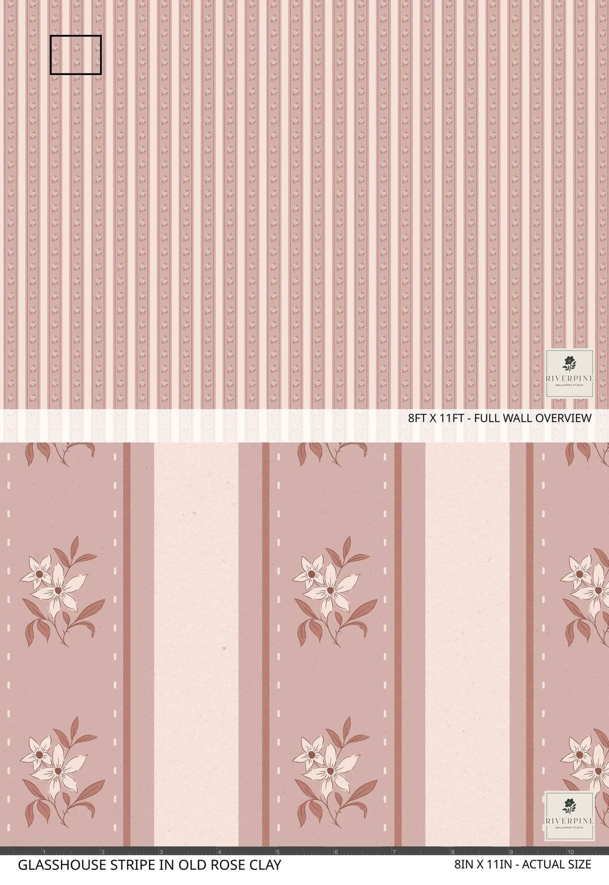 Glasshouse Stripe in Old Rose Clay