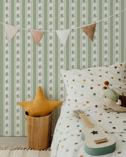 Glasshouse Stripe in Olive Feather