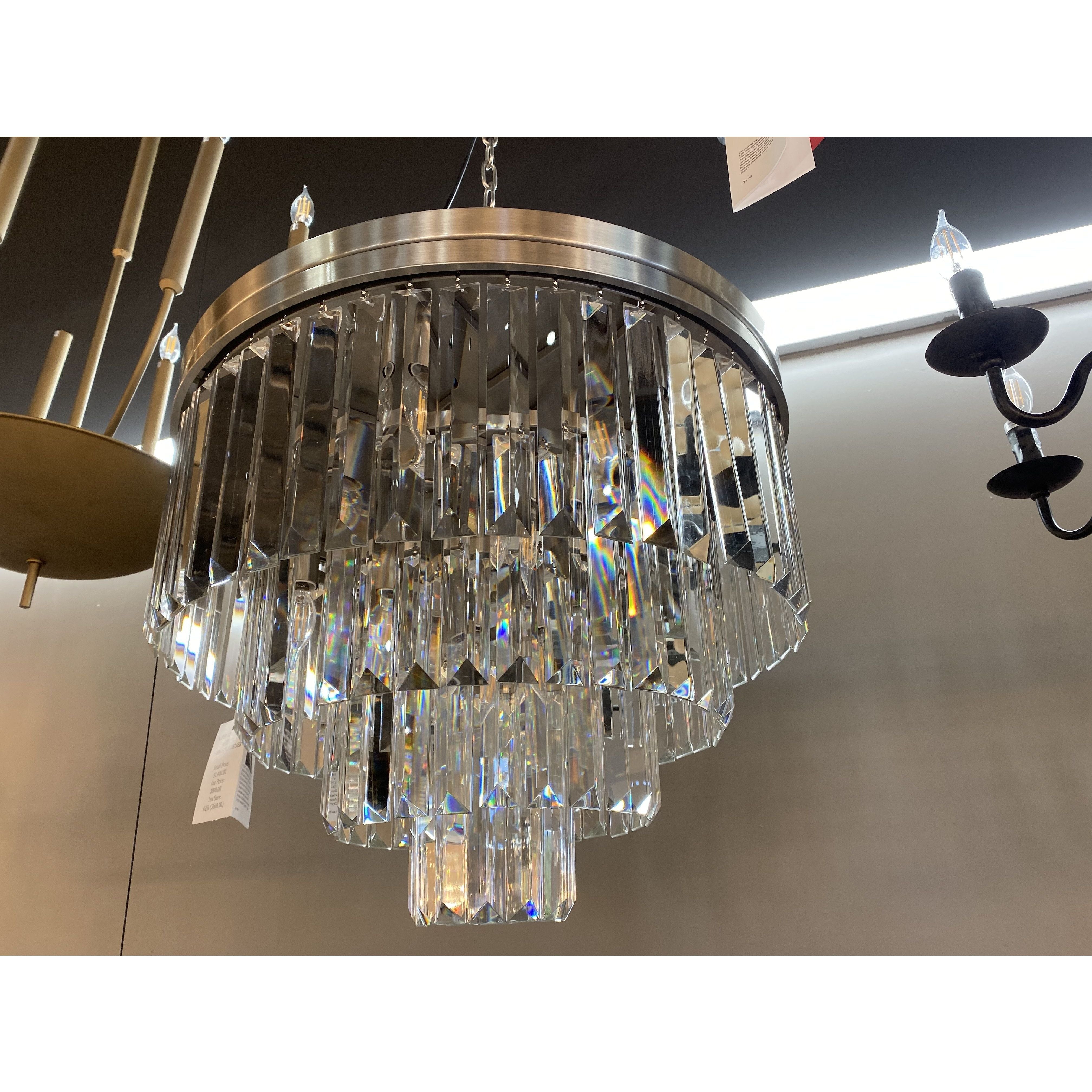Odeon Round Crystal Fringe Chandelier Collection - Italian Concept