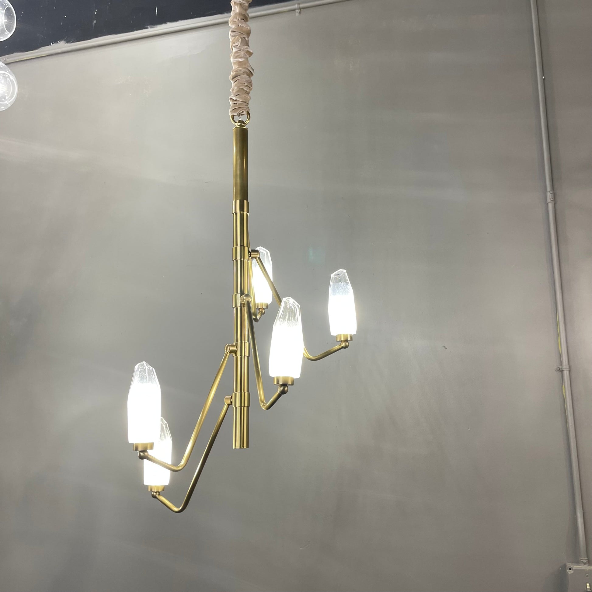 Emerald Branching Vertical Crystal Chandelier - Italian Concept - 
