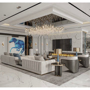 Estrella Rain Rectangular LED Pendant Chandelier - Italian Concept