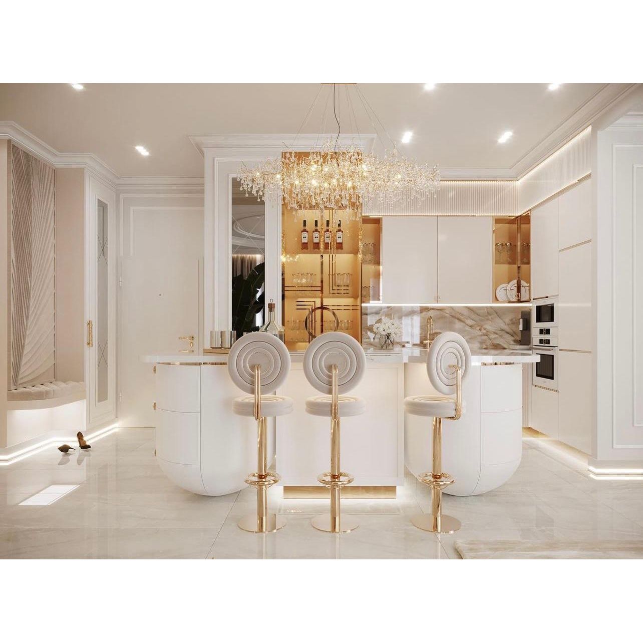 Livio Oval Branching Teardrop Chandelier - Italian Concept