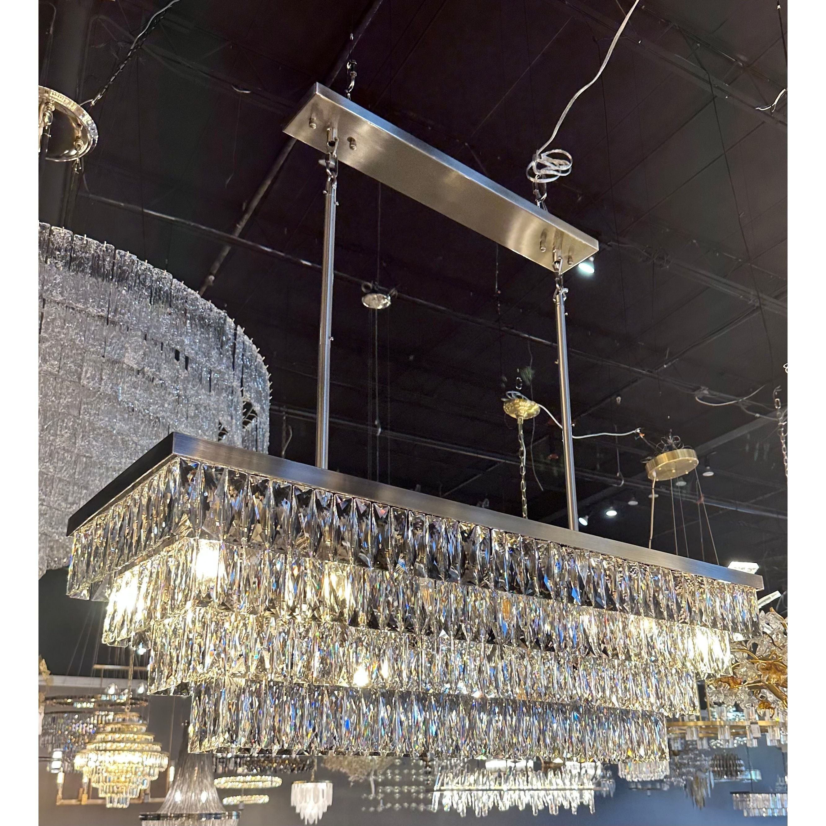 Glacier Crystal Rectangular Chandelier - Italian Concept