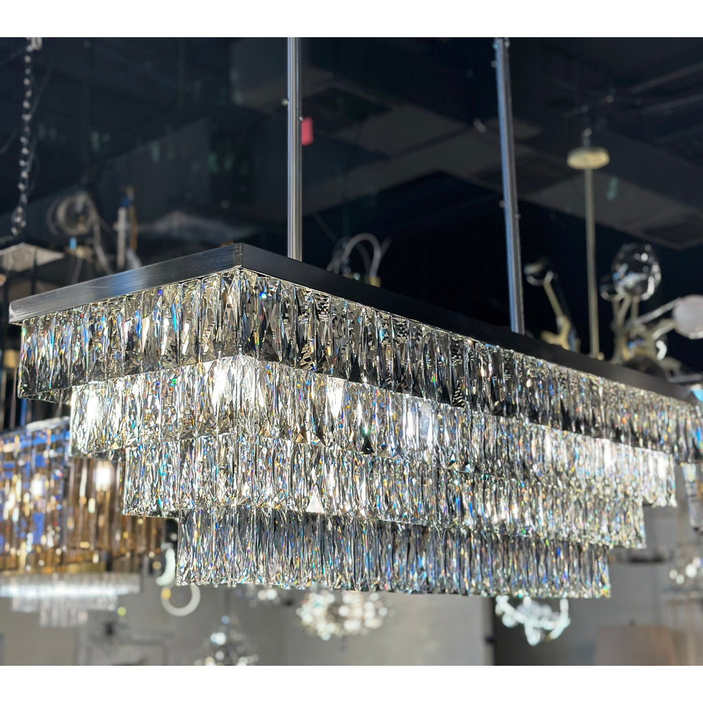 Glacier Crystal Rectangular Chandelier - Italian Concept