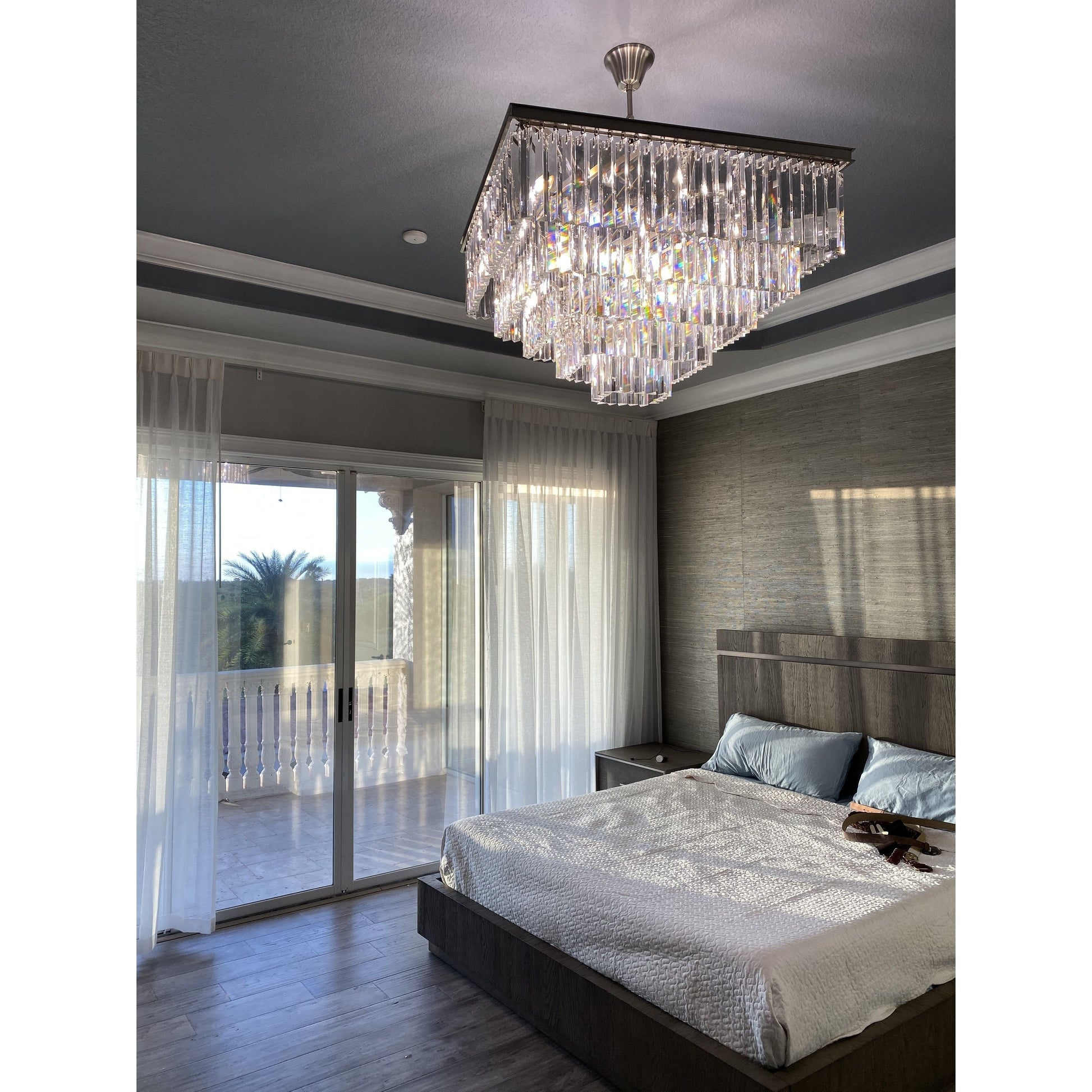 Apex 5-Tier Square Odeon Crystal Chandelier - Italian Concept - 