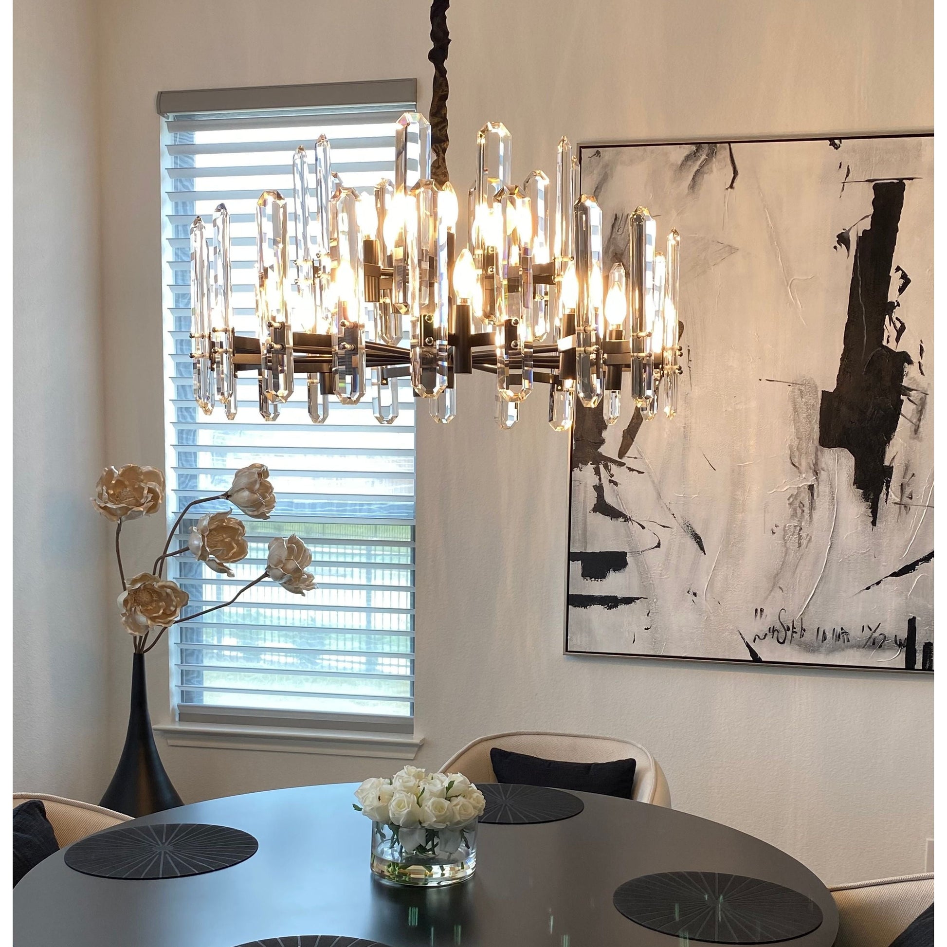 Ruby Round Crystal Chandelier