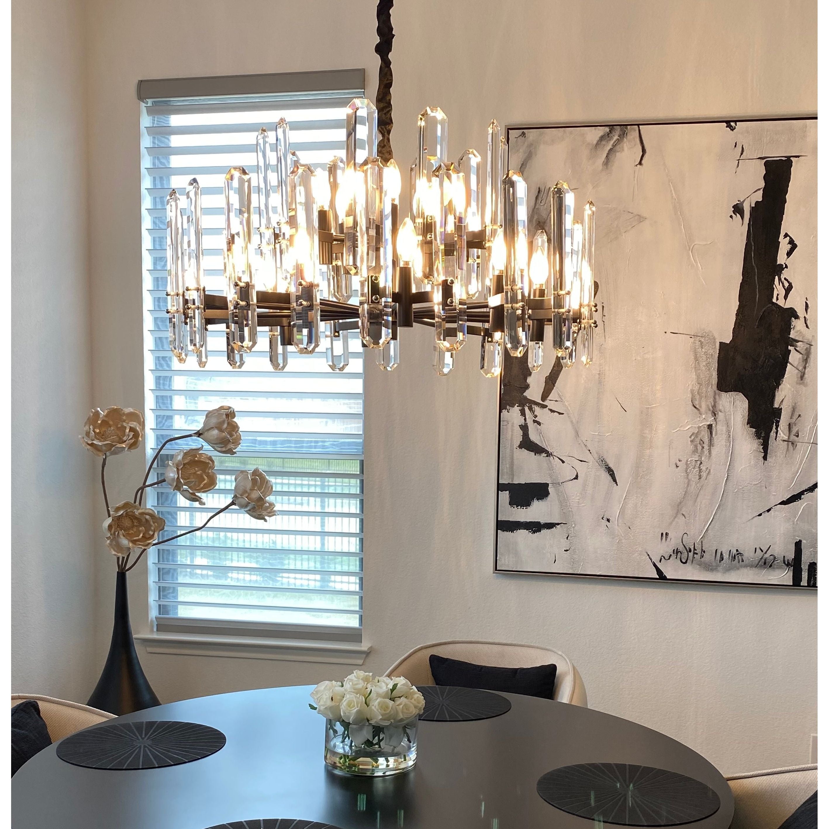Ruby Round Crystal Chandelier